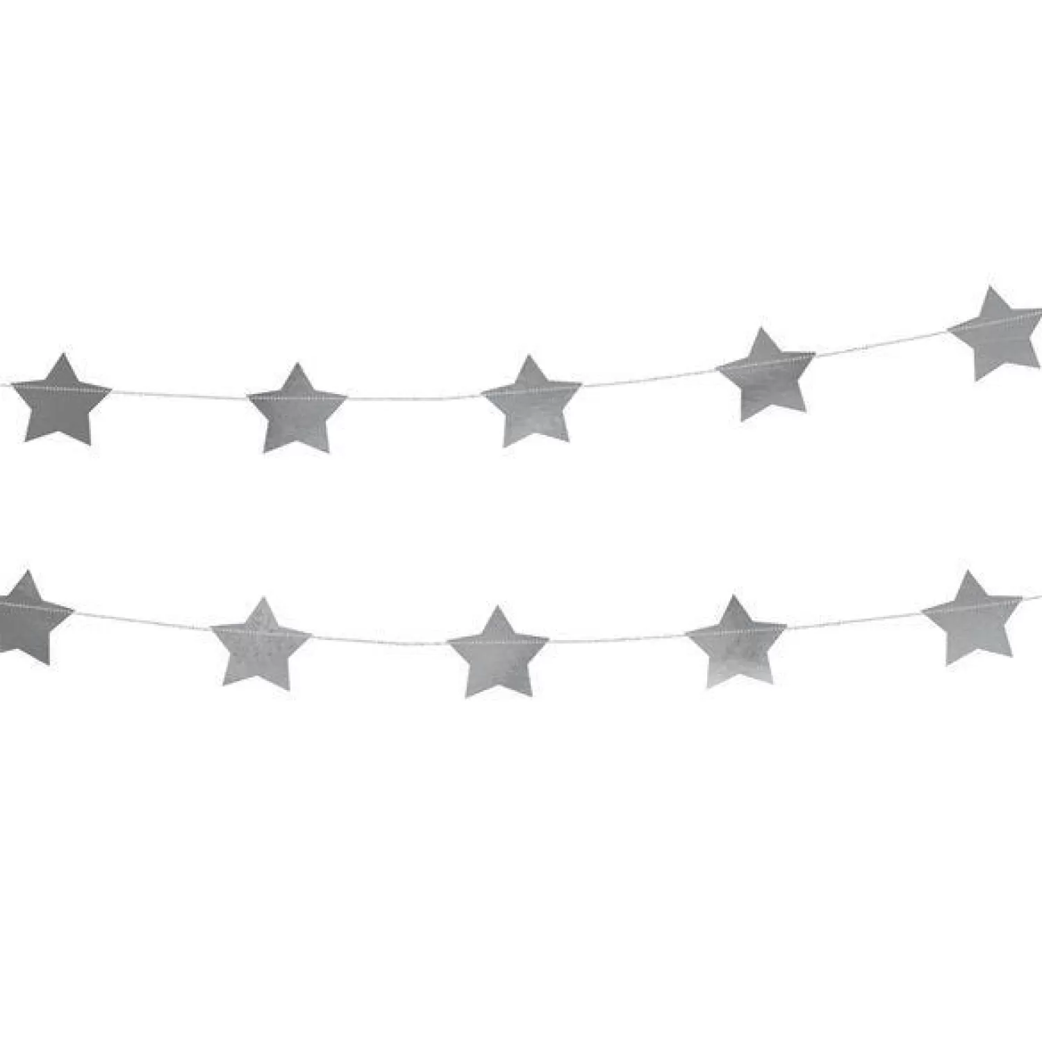 Clearance Party Delights Silver Star Garland - 3.6M