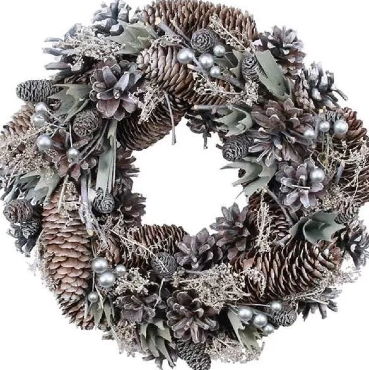 Silver Woodland Wreath - 30Cm<Party Delights Cheap