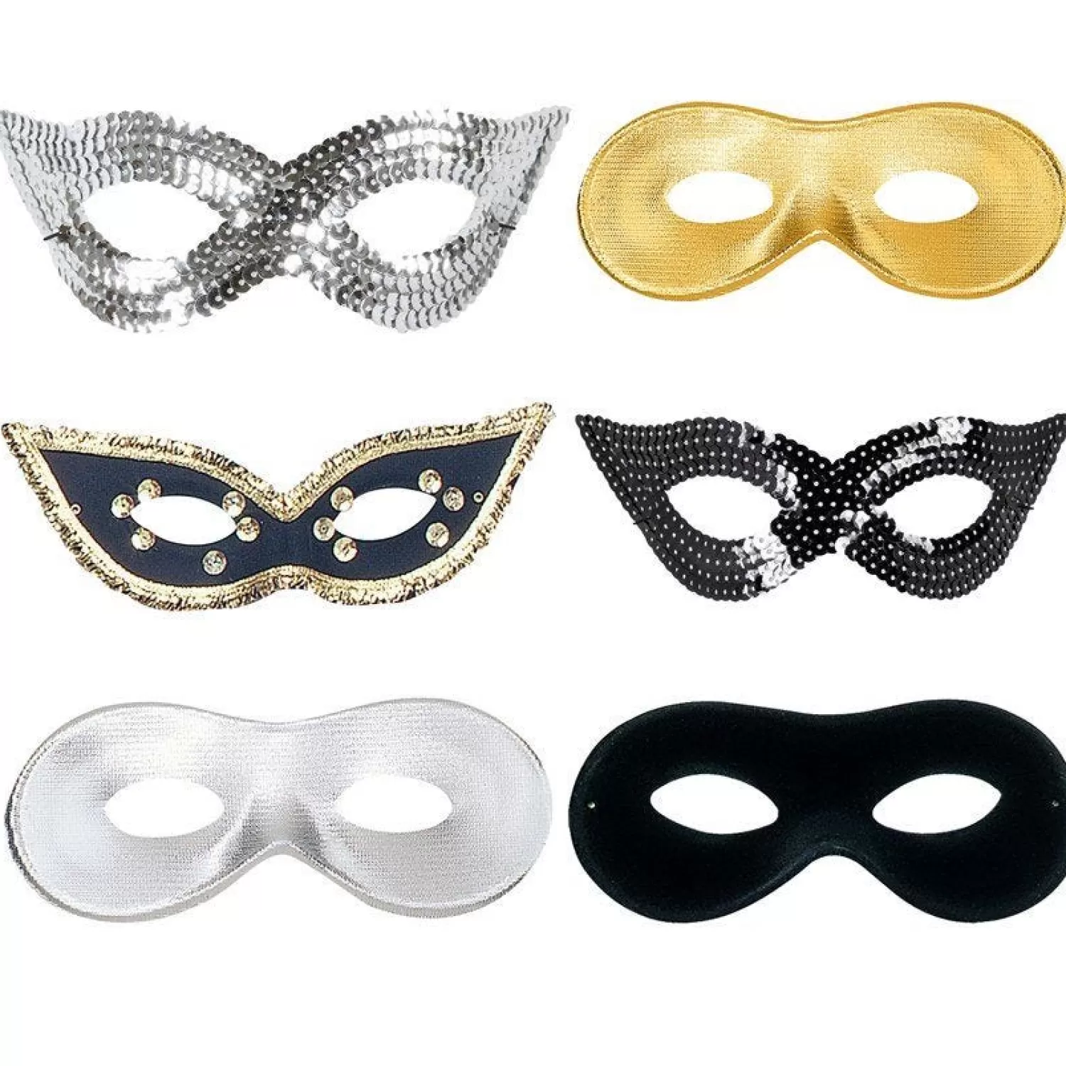 Outlet Party Delights Silver/Gold Masquerade Kit