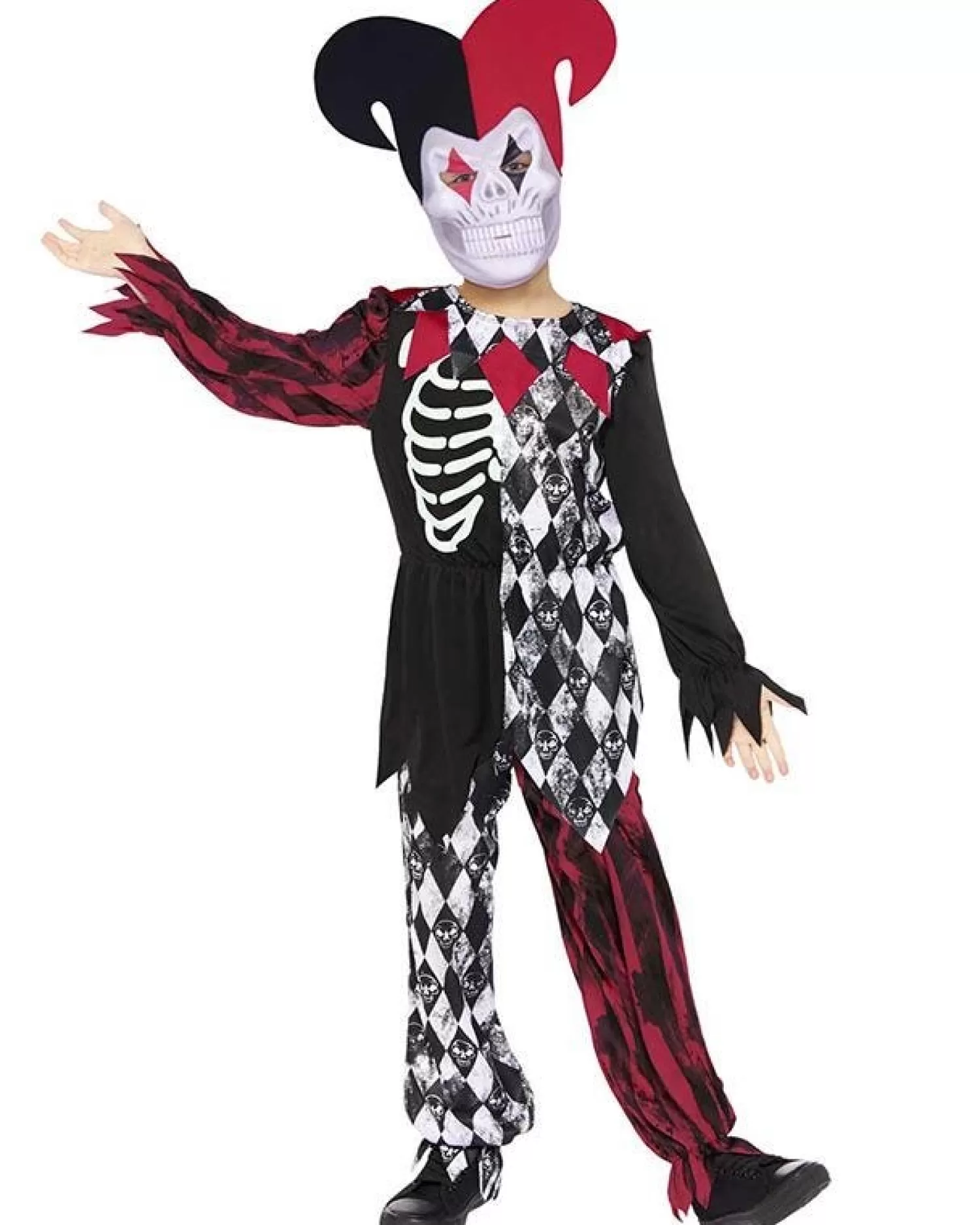 Sinister Jester Boy - Child Costume<Party Delights Clearance