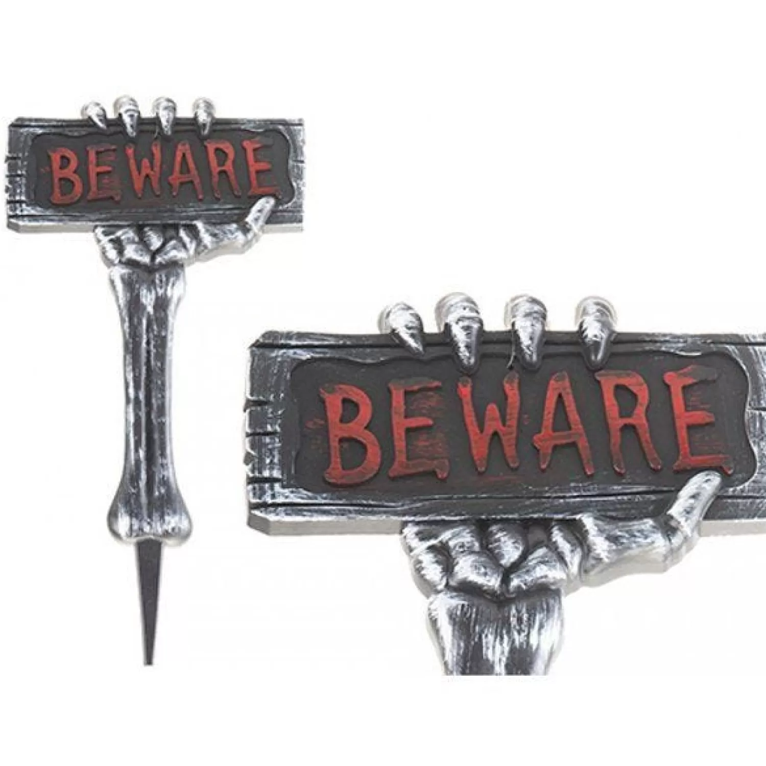 Skeleton Arm Beware Sign - 53Cm<Party Delights Best