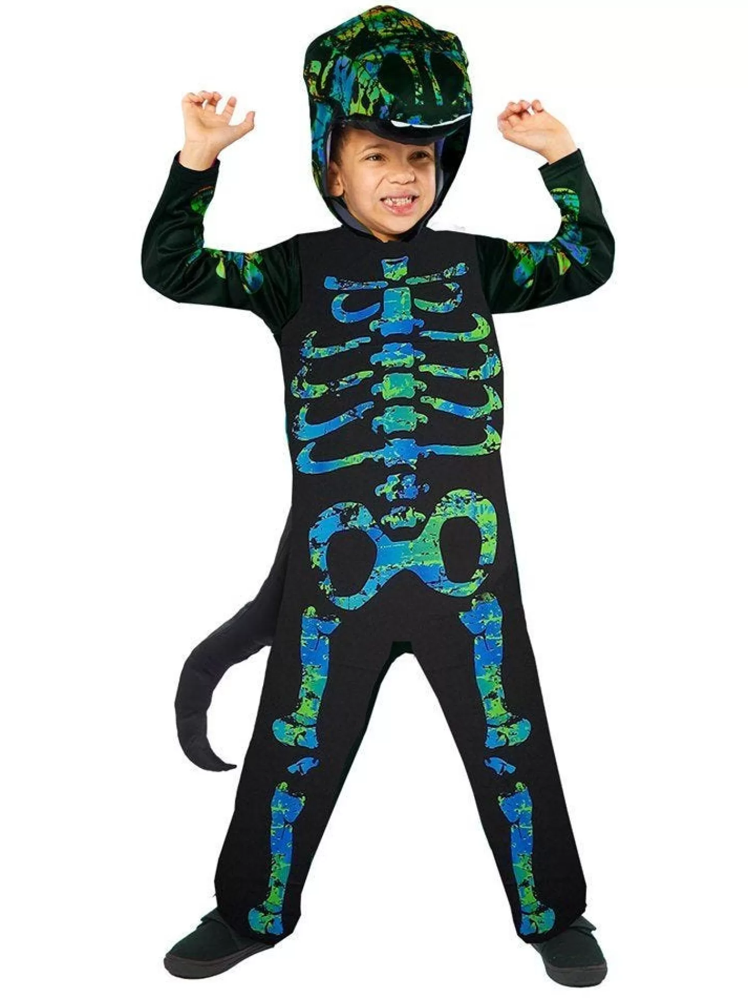 Skeleton Dino - Child Costume<Party Delights Online