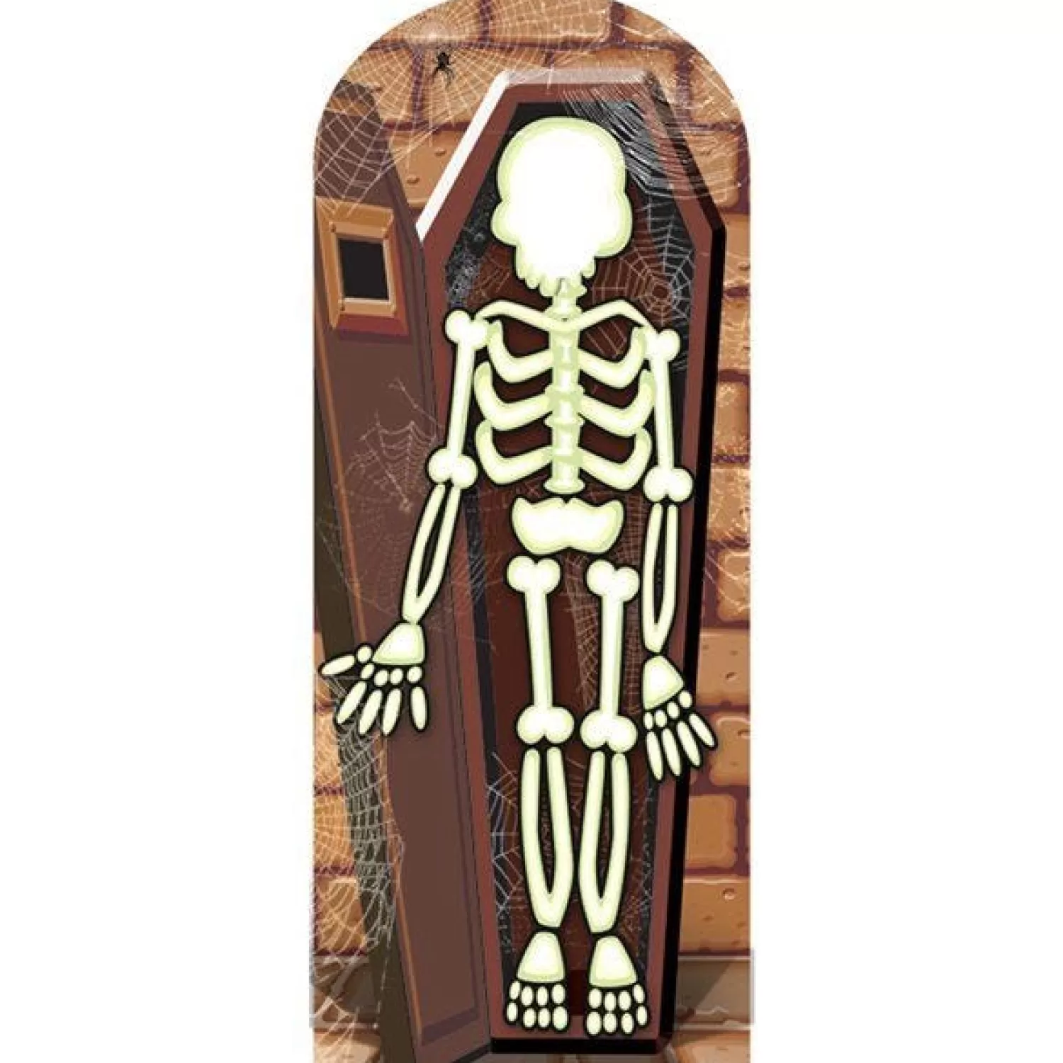 Skeleton Stand-In Cardboard Photo Prop - 180Cm X 72Cm<Party Delights Online