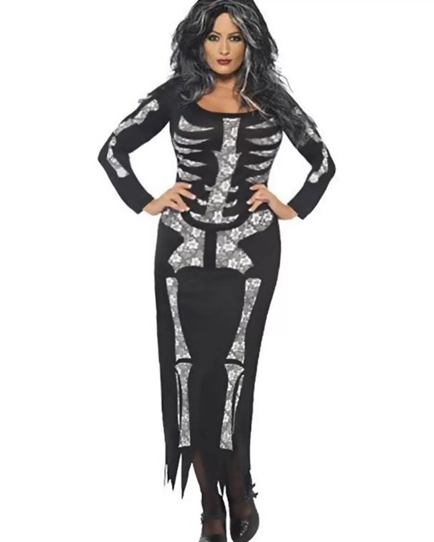 Skeleton Tube Dress - Adult Costume<Party Delights Shop