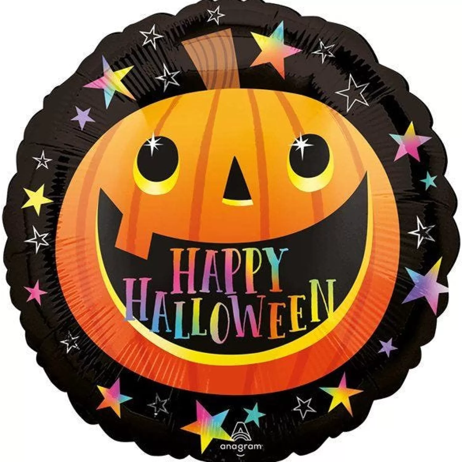 Smiley Pumpkin 'Happy Halloween' Balloon - 18" Foil<Party Delights Cheap