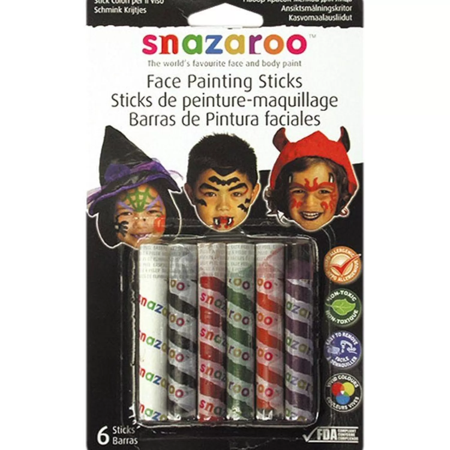 Snazaroo Halloween Face Painting Sticks (6Pk)<Party Delights Best Sale