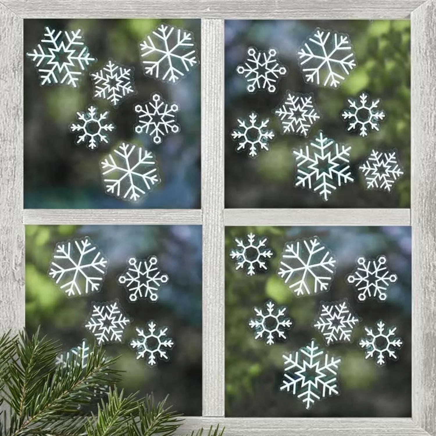 Snowflake Window Stickers (24Pk)<Party Delights Store