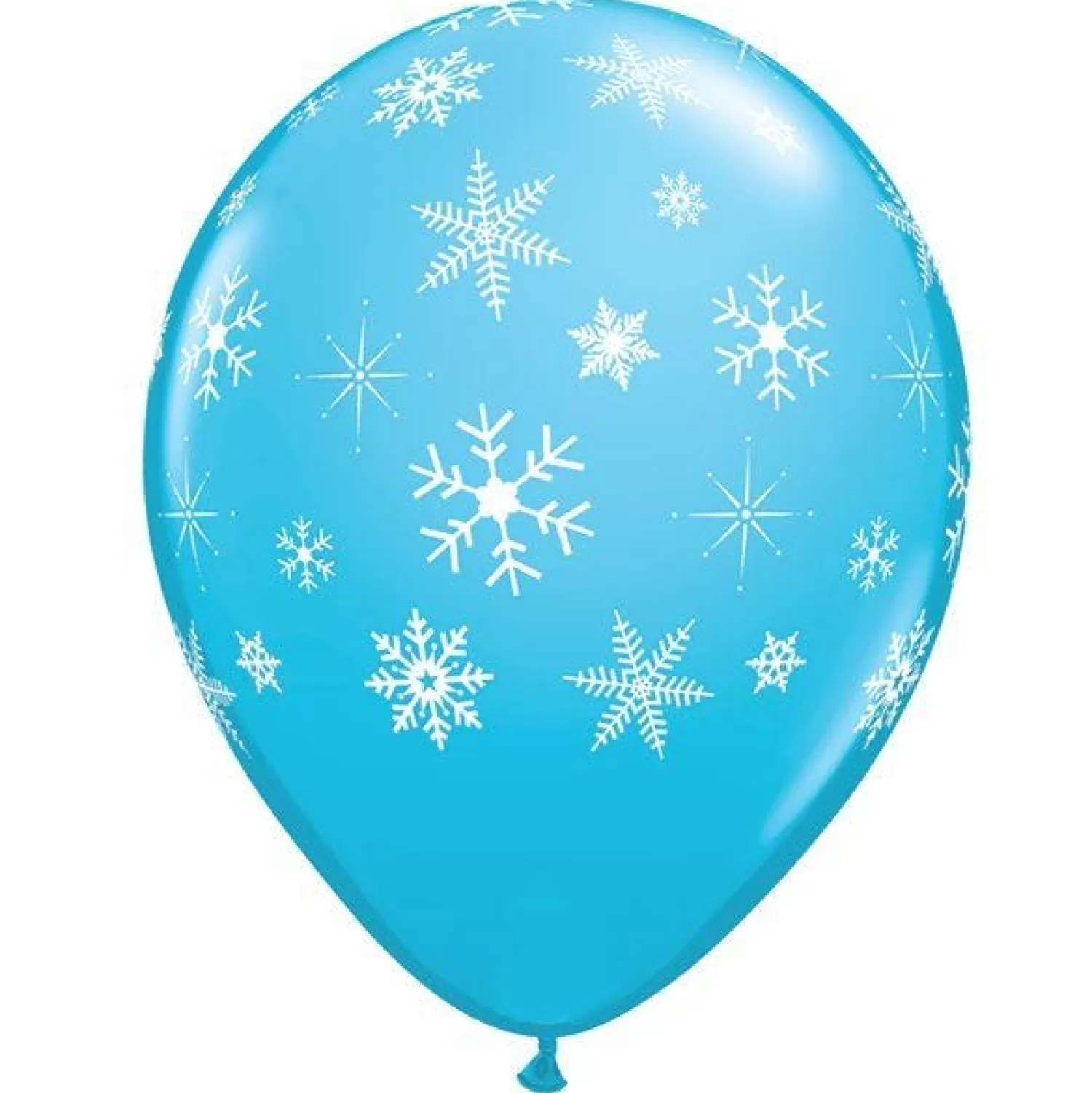 Snowflakes & Sparkles Blue Balloon - 11" Latex (25Pk)<Party Delights Online