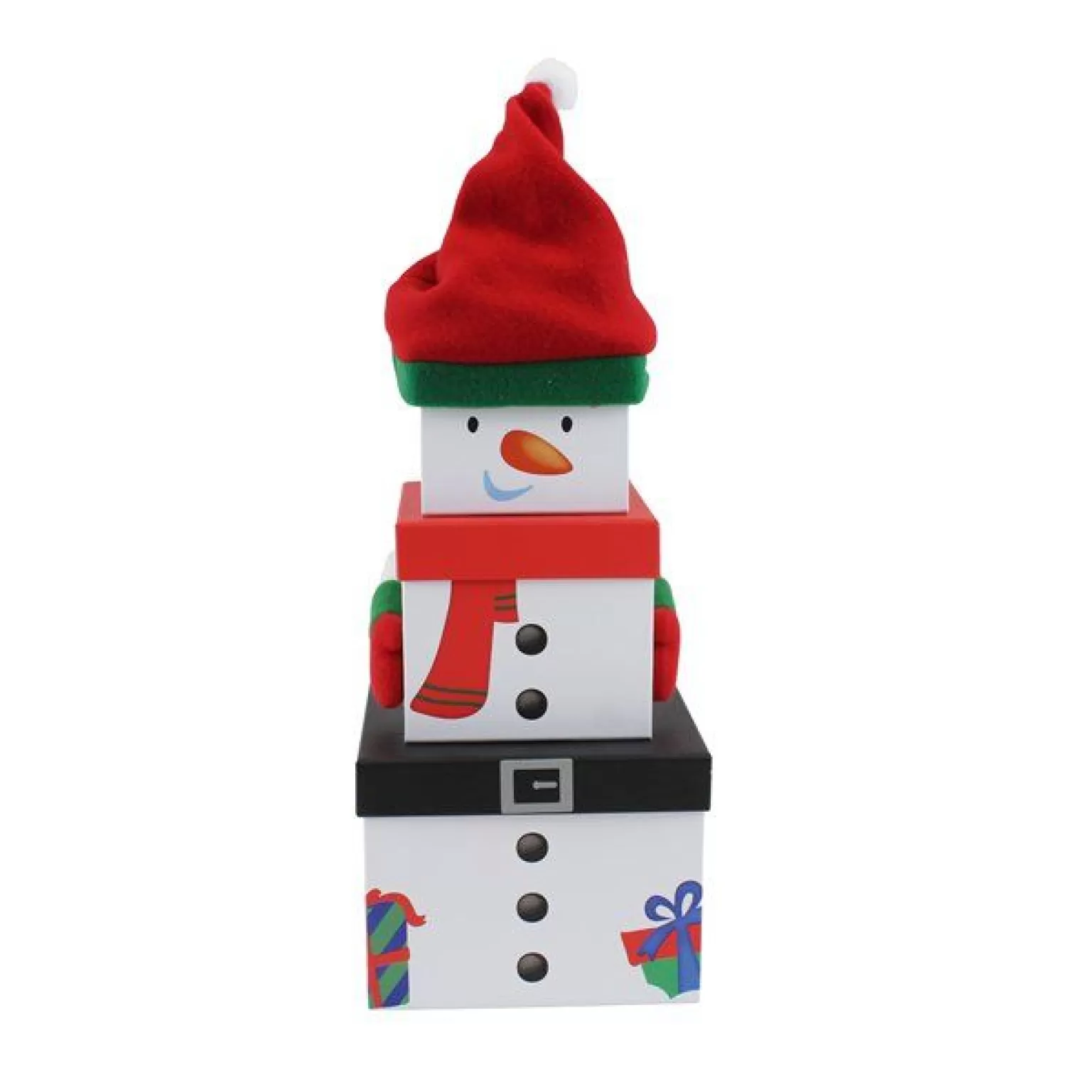 Snowman Plush Stacking Boxes - 35Cm (3Pk)<Party Delights Cheap