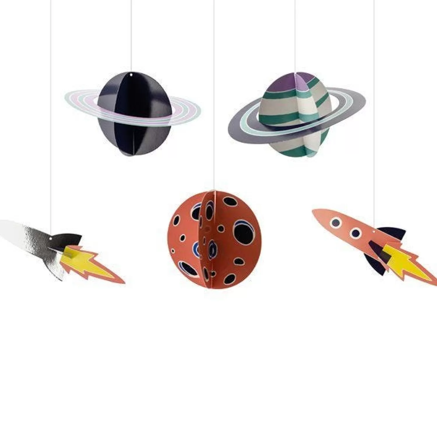 Clearance Party Delights Space Hanging Decorations (5Pk)