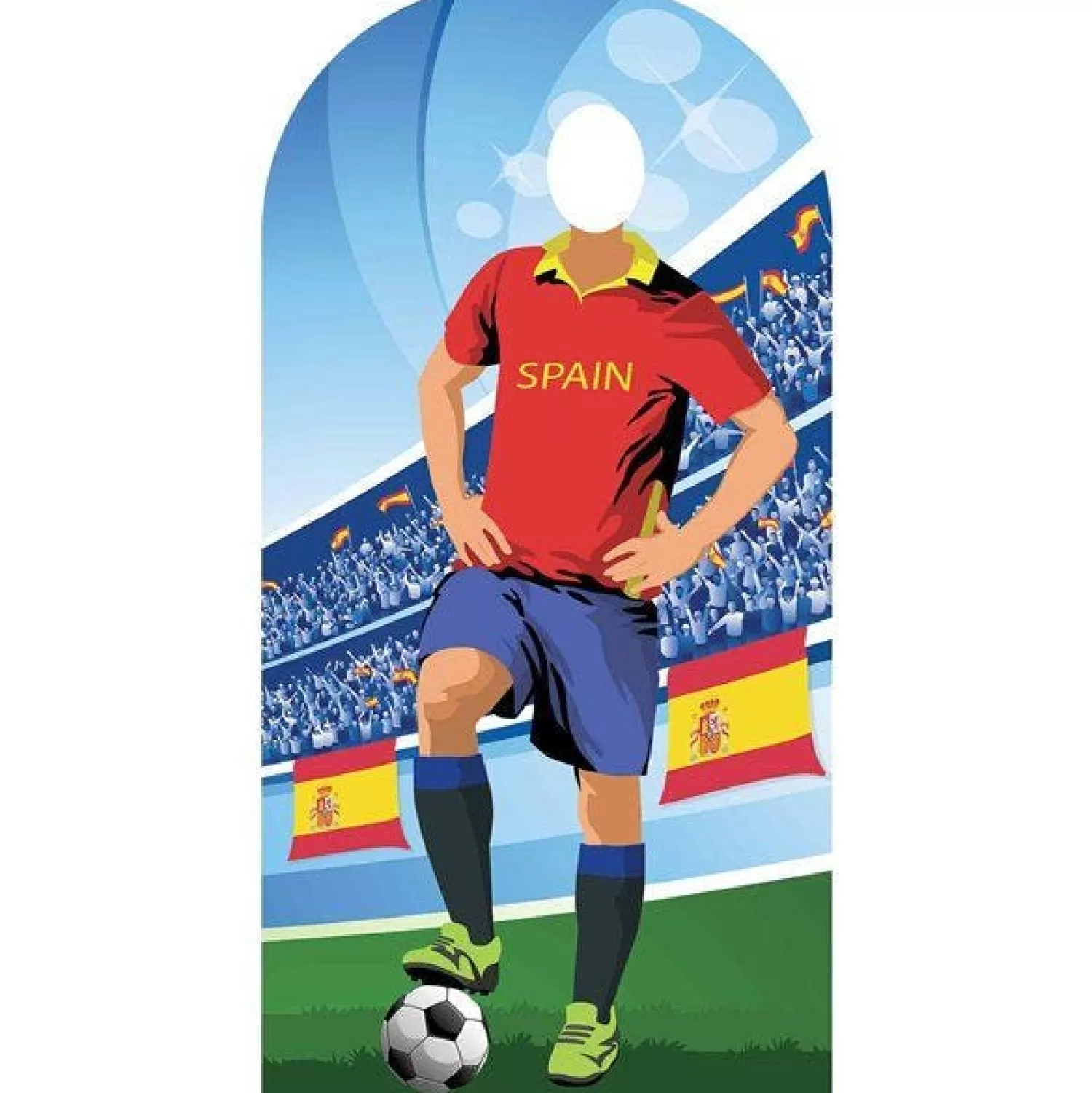 Shop Party Delights Spain Football Stand-In Cardboard Photo Prop - 190Cm X 96Cm