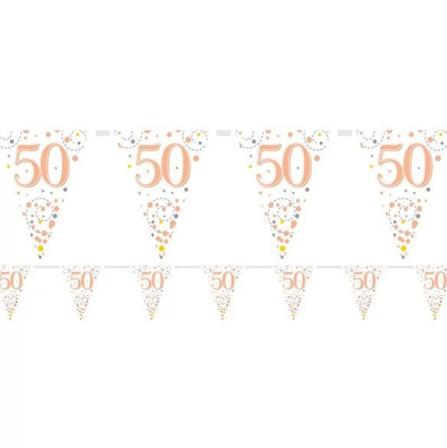 Flash Sale Party Delights Sparking Fizz 50Th Foil Bunting - 3.9M