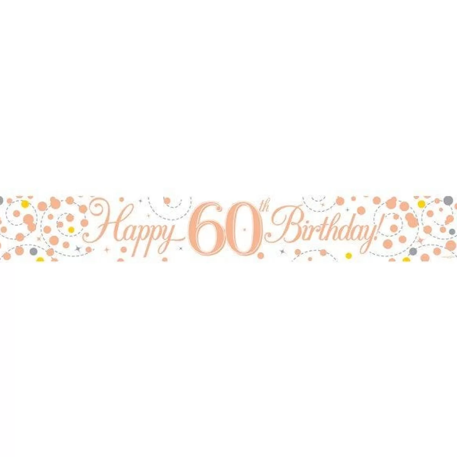 New Party Delights Sparking Fizz 'Happy 60Th Birthday' Banner - 2.7M