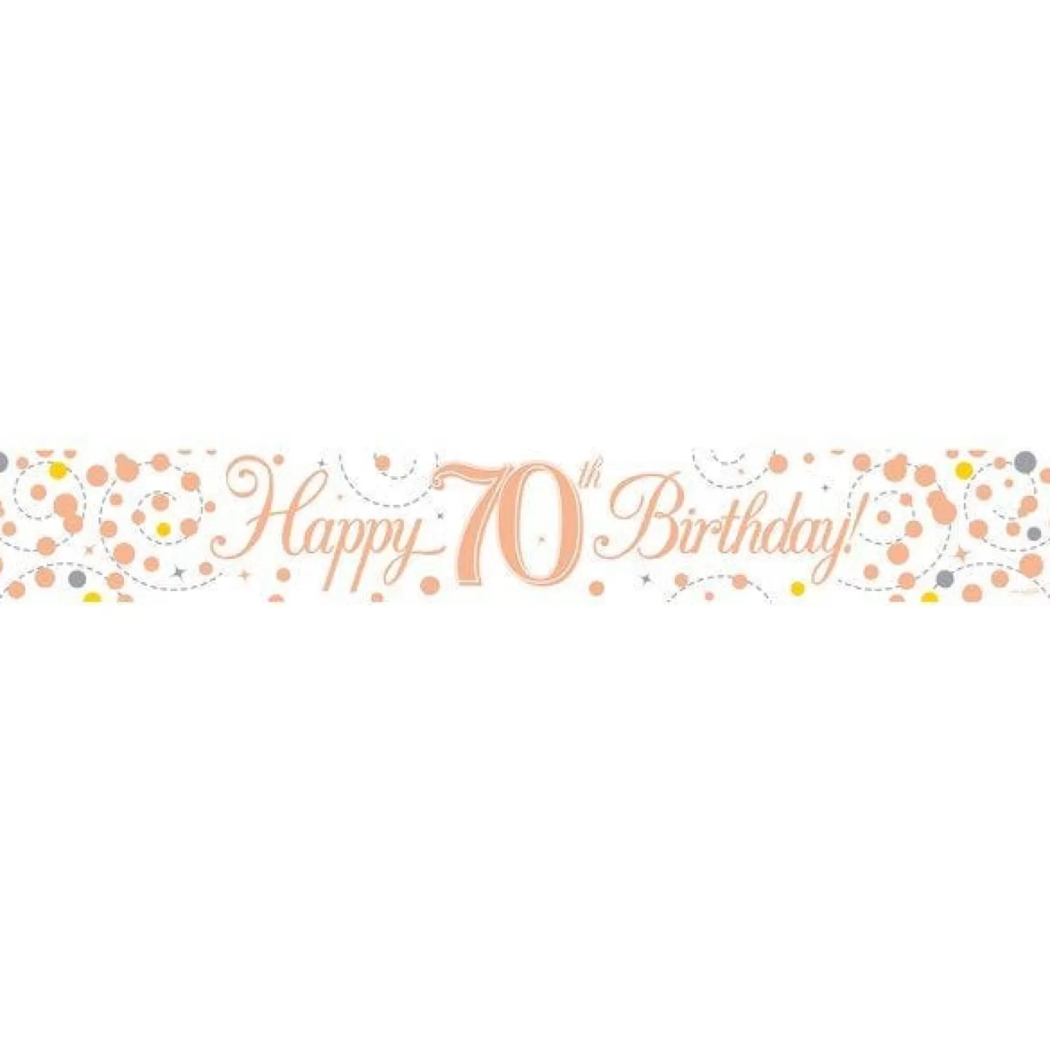 Cheap Party Delights Sparking Fizz 'Happy 70Th Birthday' Banner - 2.7M