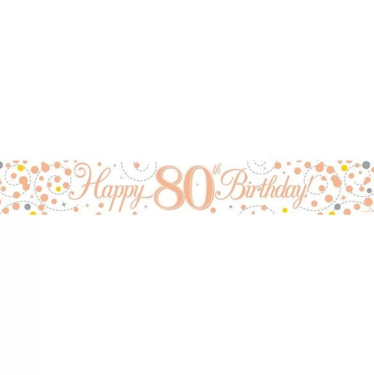 Hot Party Delights Sparking Fizz 'Happy 80Th Birthday' Banner - 2.7M