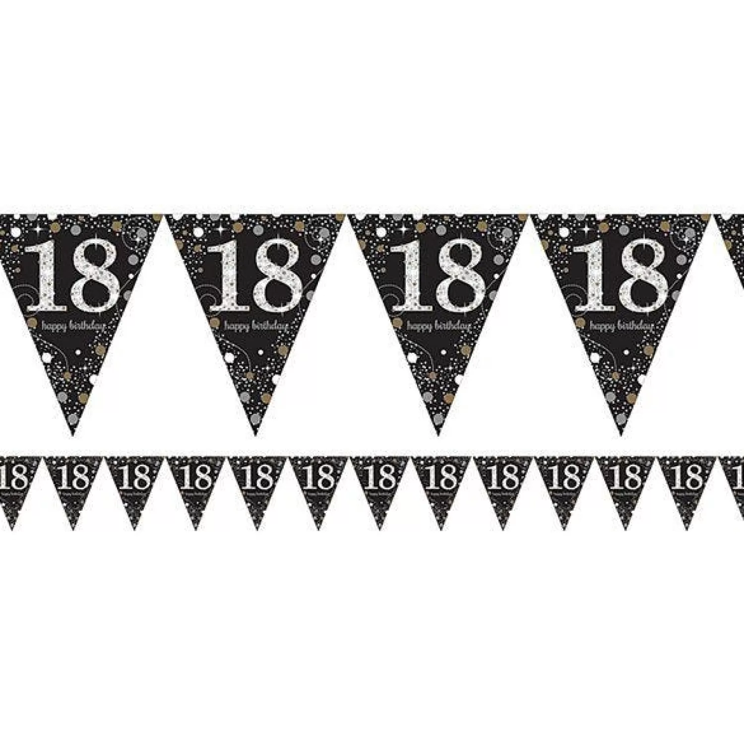 Cheap Party Delights Sparkling Celebration 18Th Foil Bunting - 4M