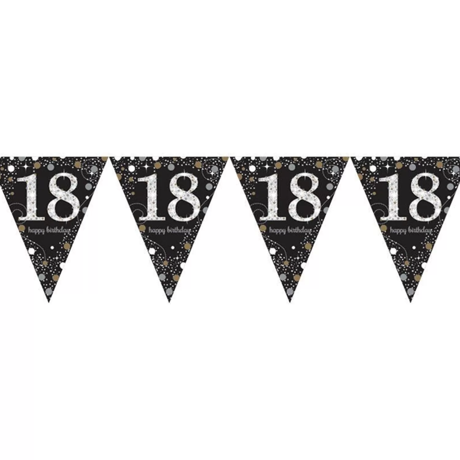 Cheap Party Delights Sparkling Celebration 18Th Foil Bunting - 4M