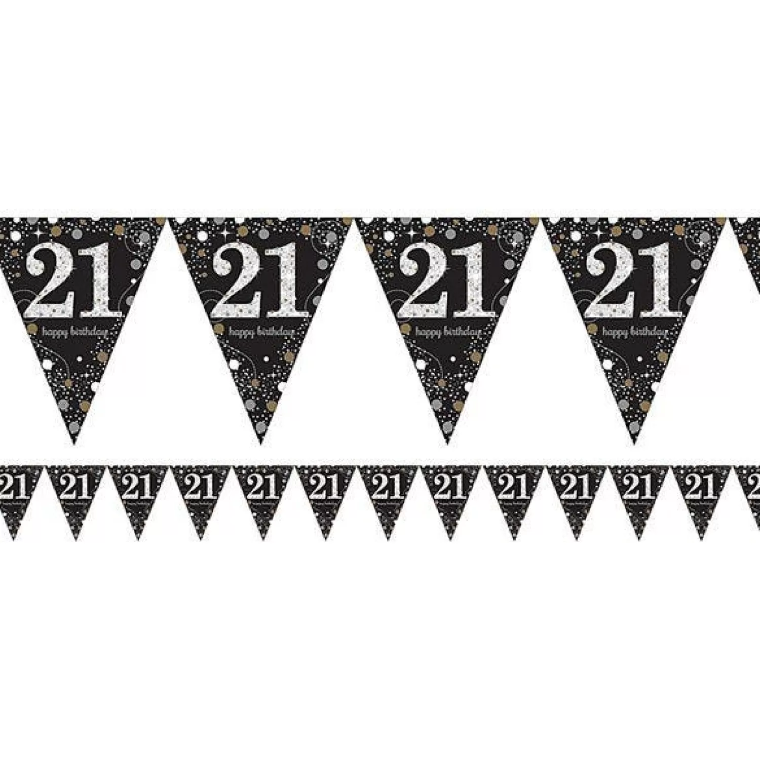 Outlet Party Delights Sparkling Celebration 21St Foil Bunting - 4M