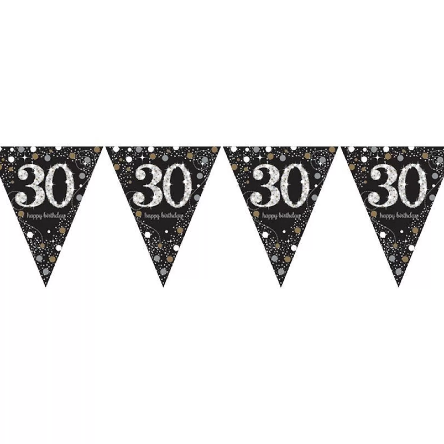 Shop Party Delights Sparkling Celebration 30Th Foil Bunting - 4M