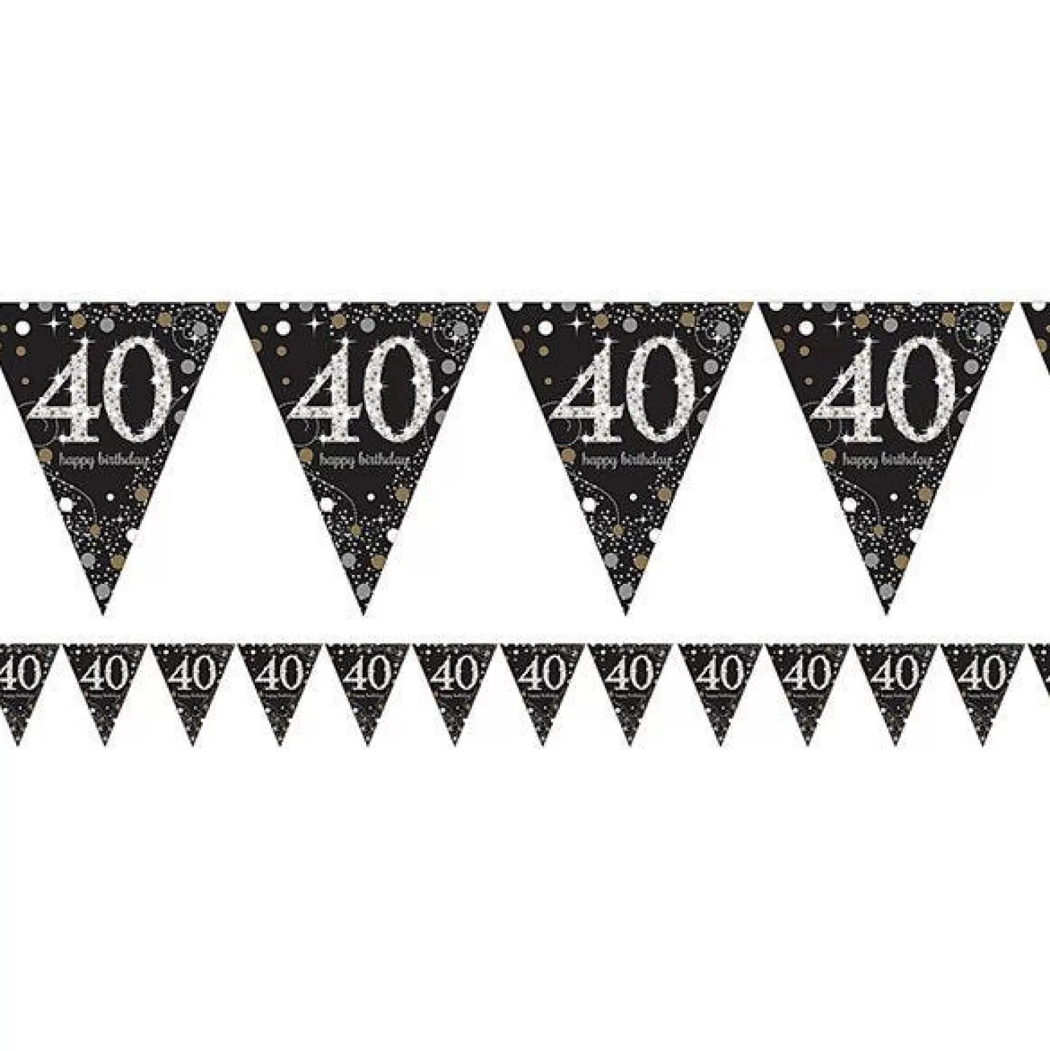 Cheap Party Delights Sparkling Celebration 40Th Foil Bunting - 4M