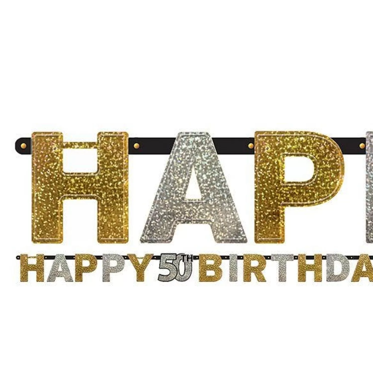 Shop Party Delights Sparkling Celebration 50Th Birthday Letter Banner - 2M