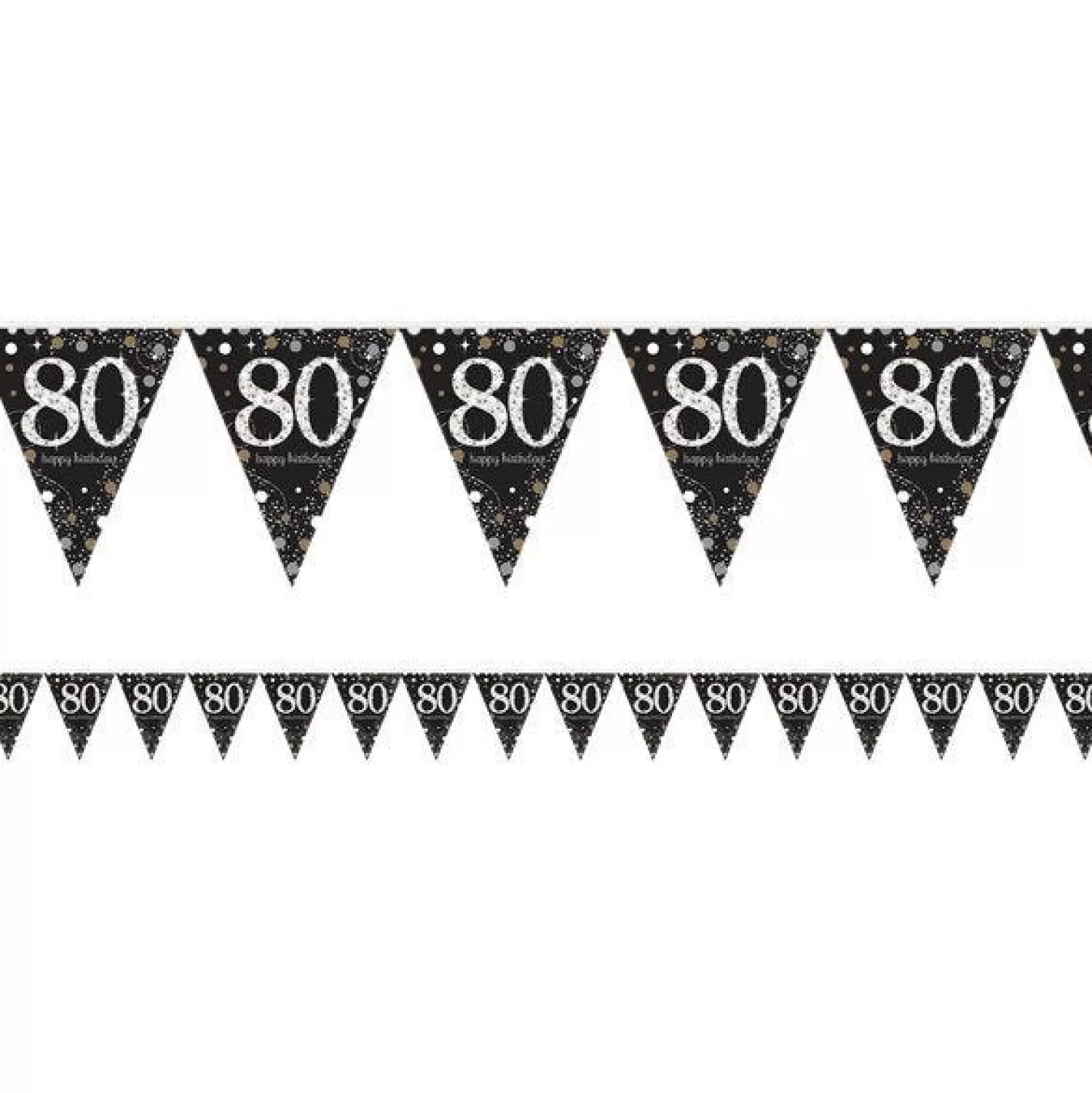 Discount Party Delights Sparkling Celebration 80Th Foil Bunting - 4M