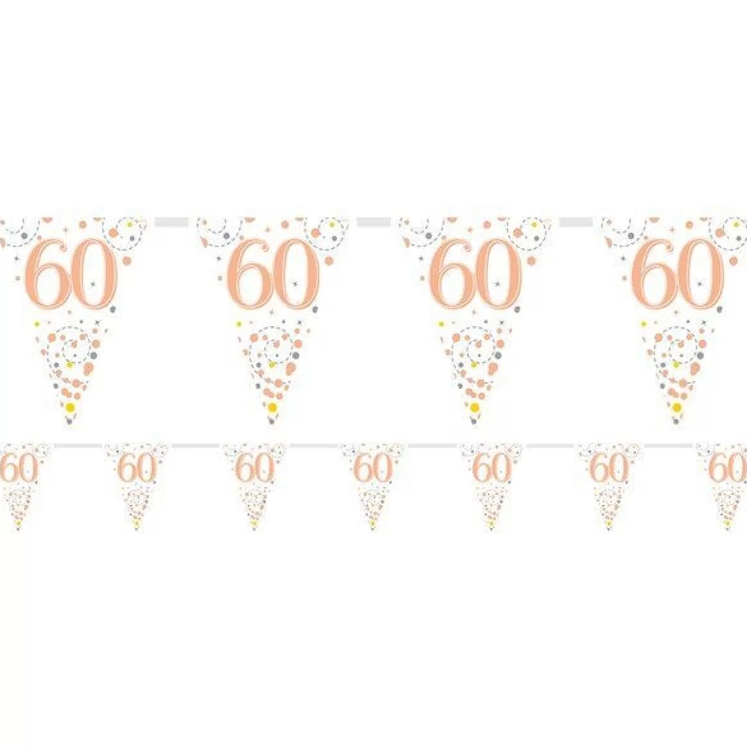 Outlet Party Delights Sparkling Fizz 60Th Foil Bunting - 3.9M