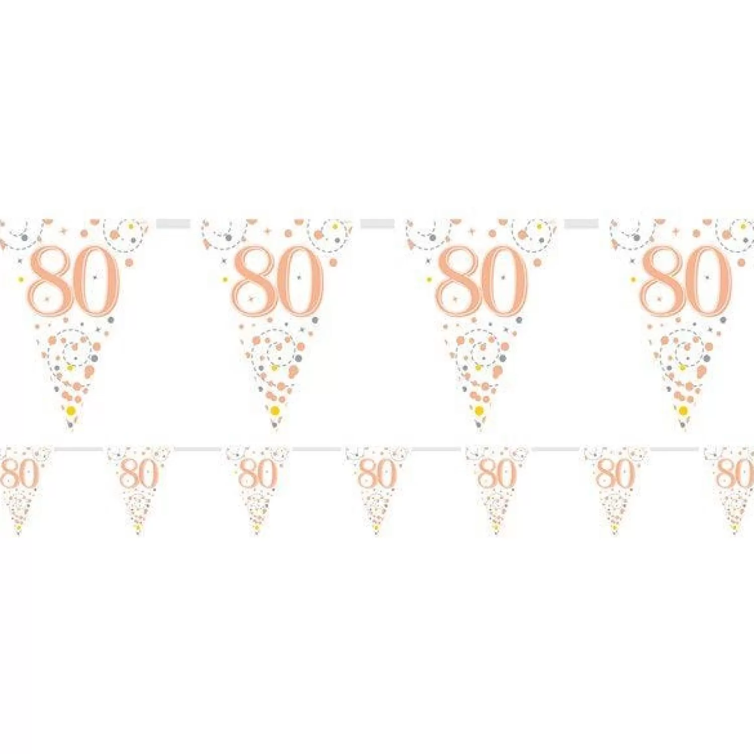 Discount Party Delights Sparkling Fizz 80Th Foil Bunting - 3.9M