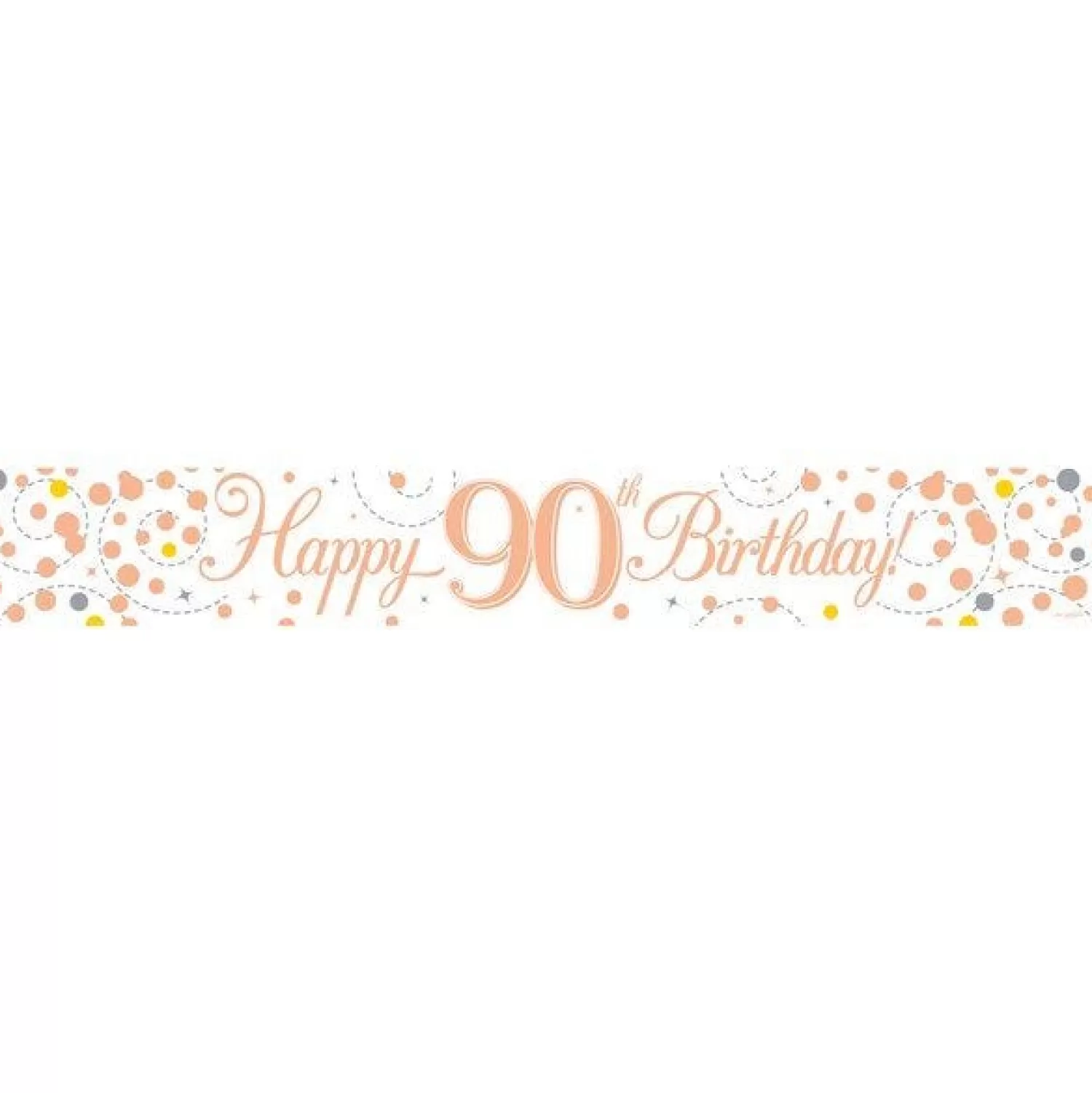 Discount Party Delights Sparkling Fizz 'Happy 90Th Birthday' Banner - 2.7M