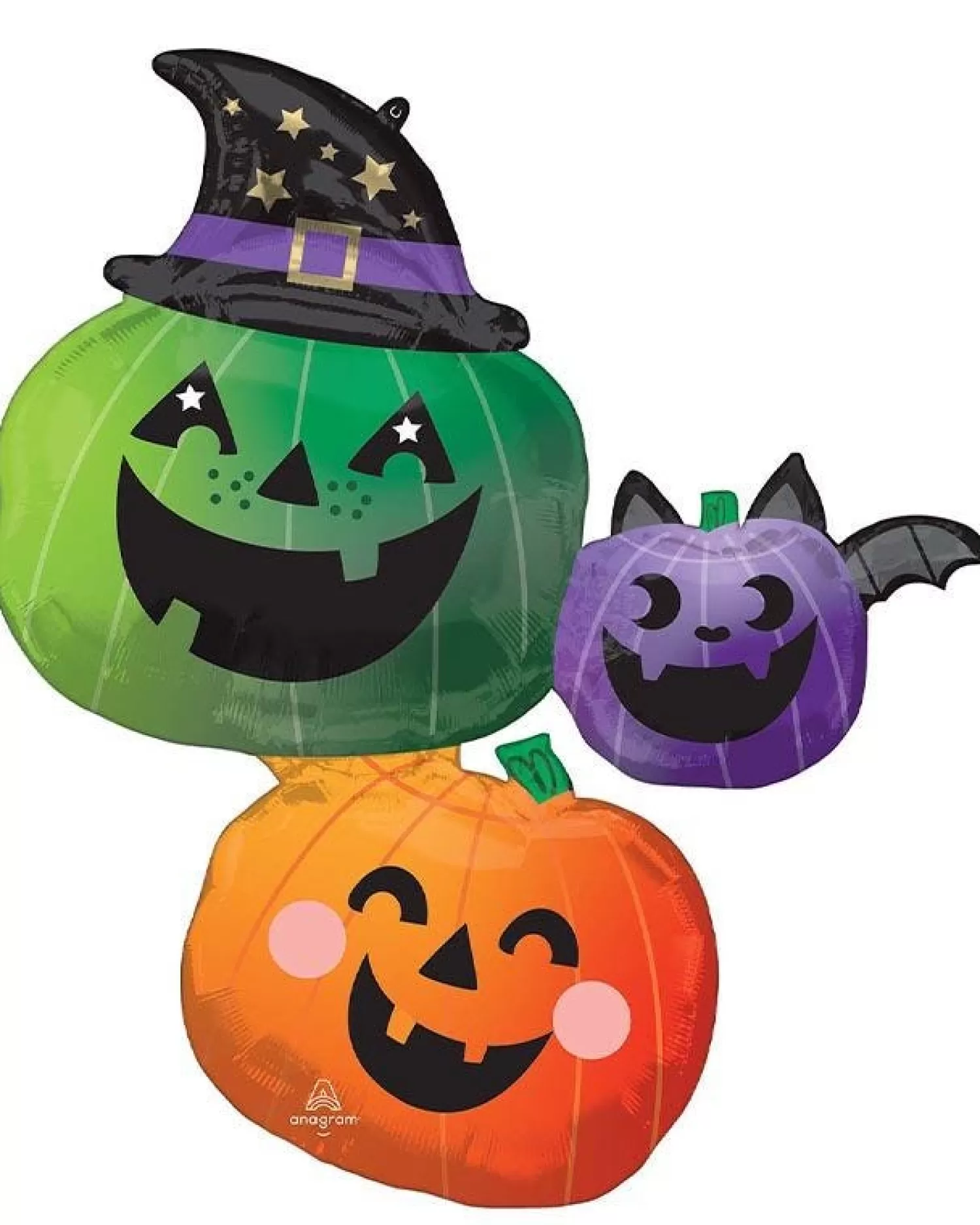 Spooky Pumpkin Stacker Supershape Balloon - 33" Foil<Party Delights Outlet