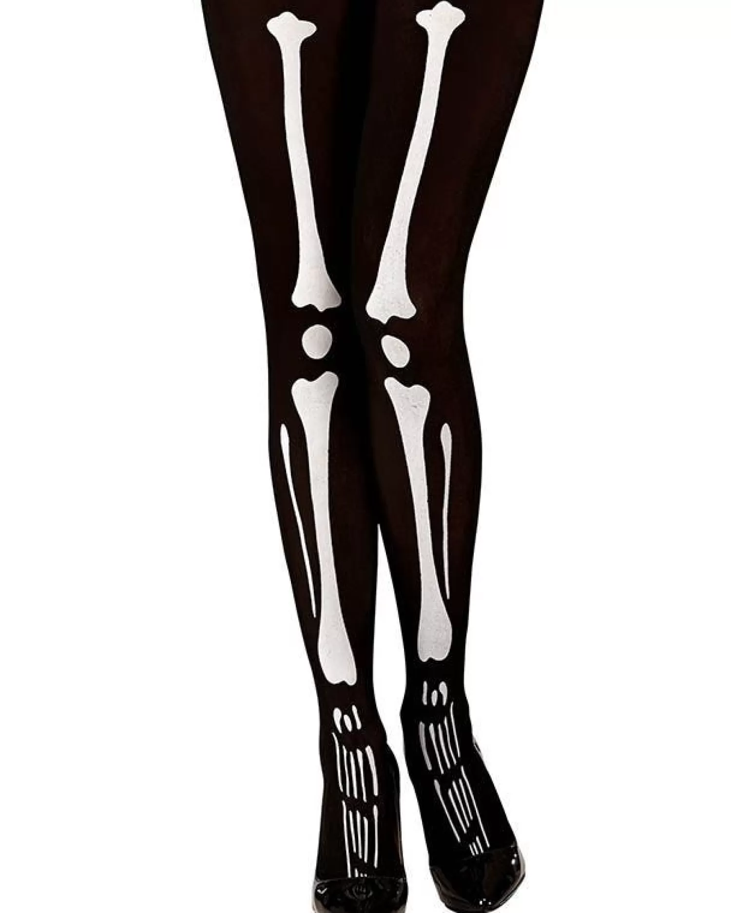 Spooky Skeleton Tights - Adult One Size<Party Delights Clearance