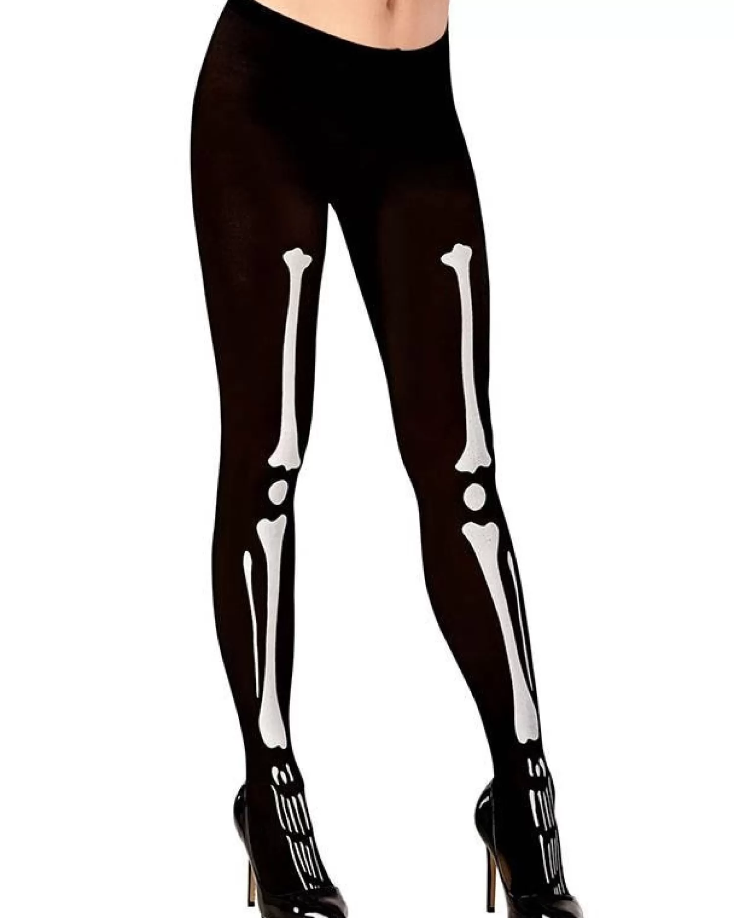 Spooky Skeleton Tights - Adult One Size<Party Delights Clearance