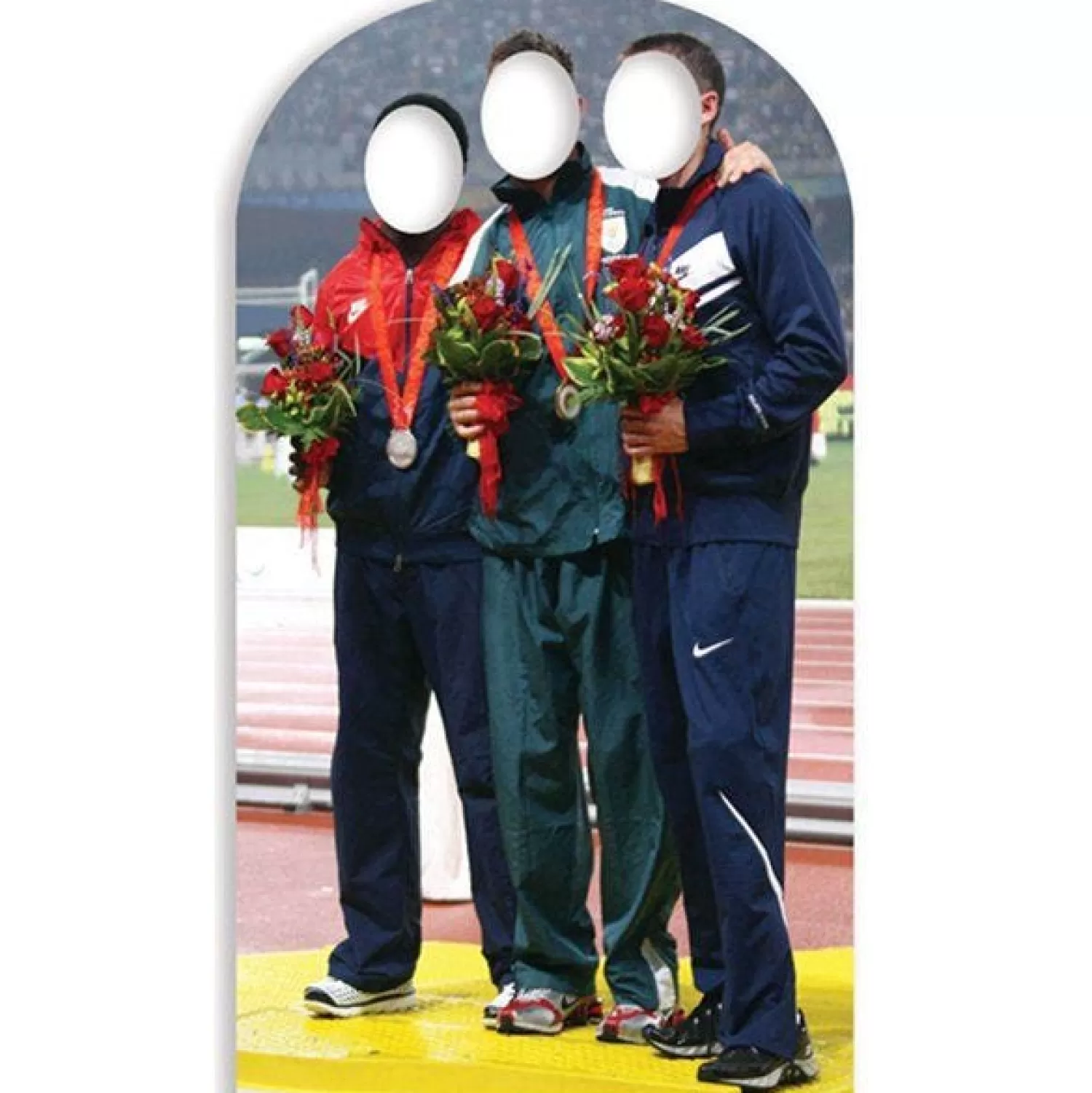 Fashion Party Delights Sports Medal Podium Stand-In Cardboard Photo Prop - 175Cm X 96Cm