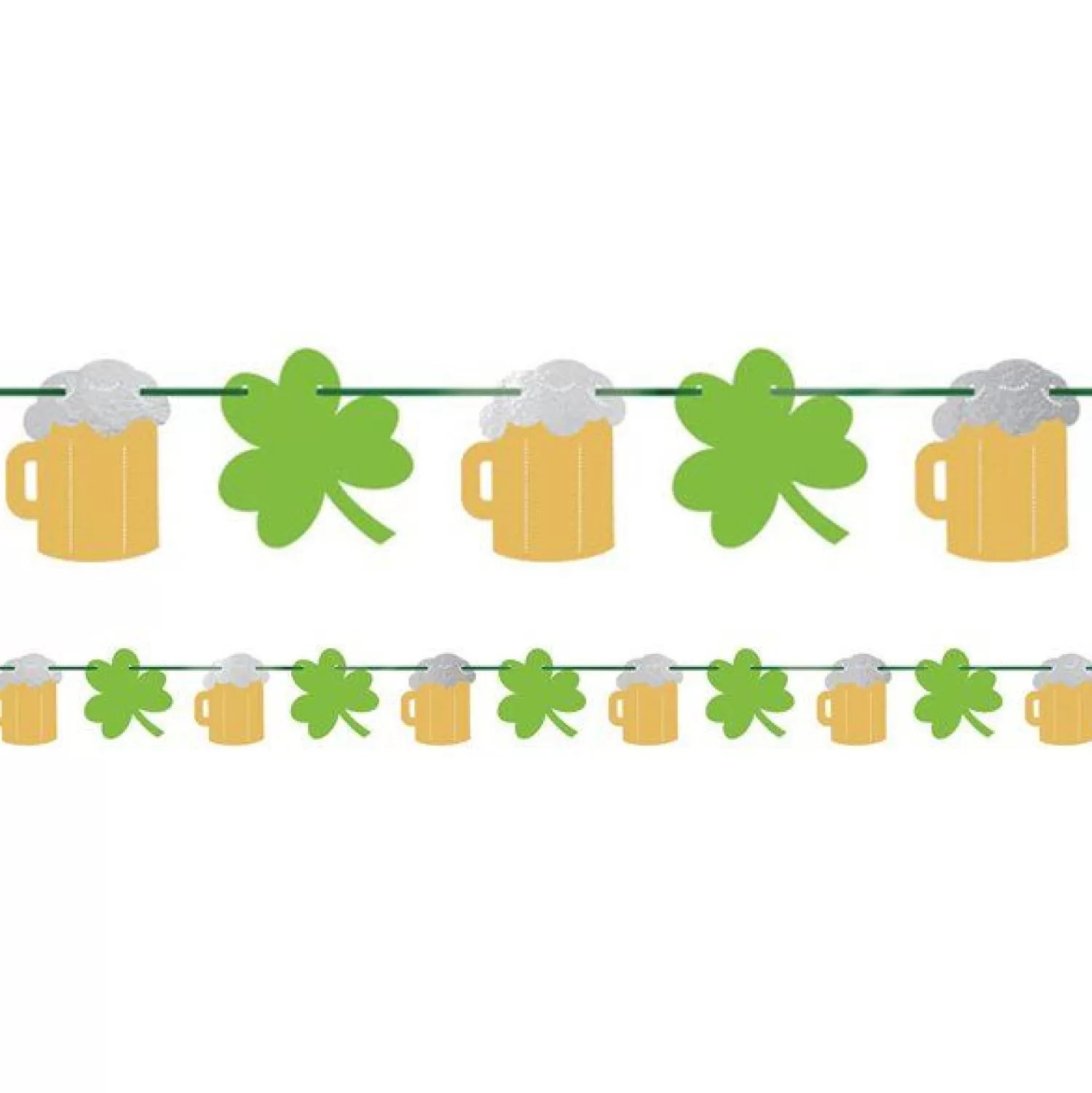 Outlet Party Delights St Patrick's Day Beer And Shamrock Banner - 3.65M