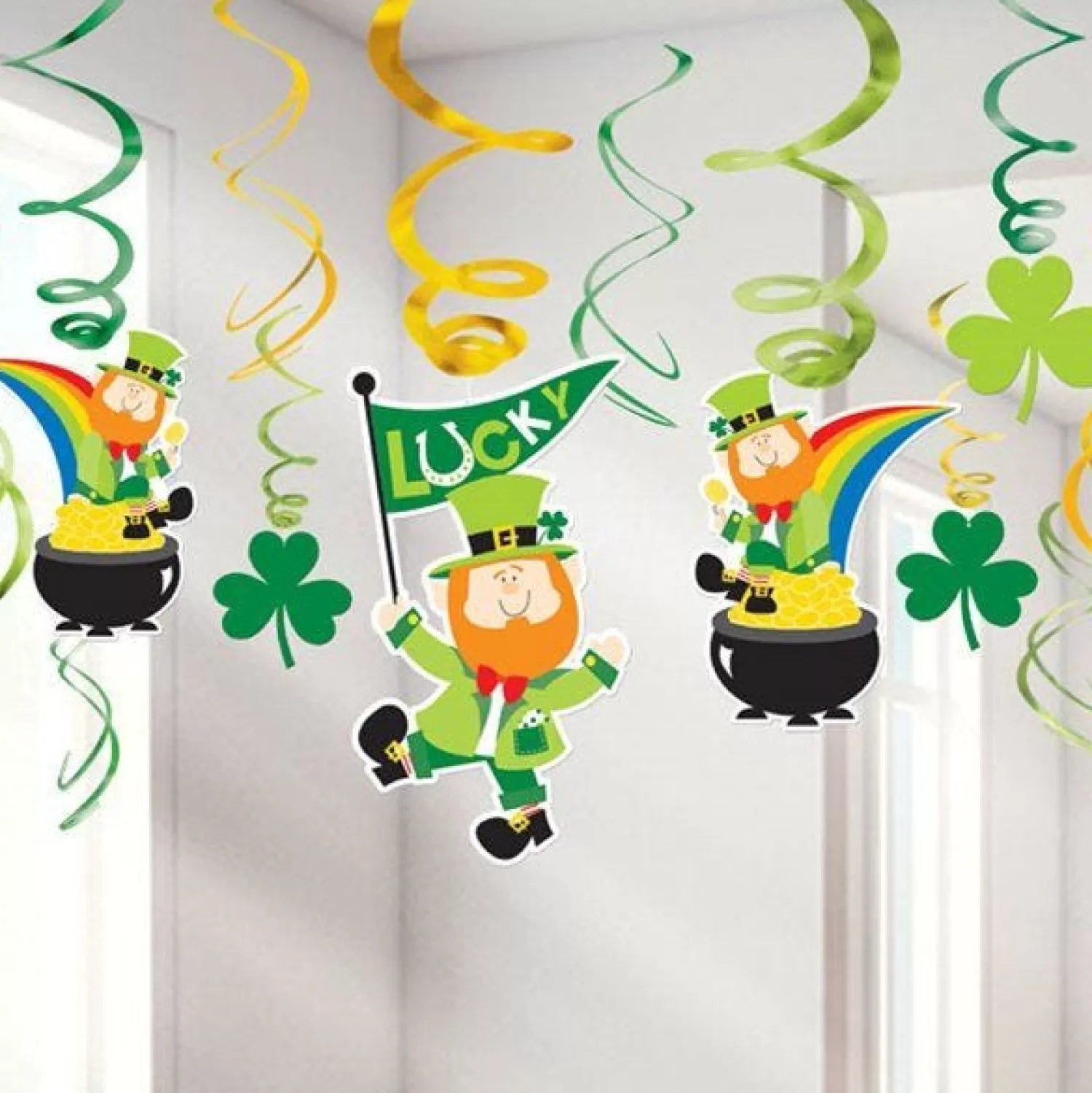 Sale Party Delights St Patrick's Day Hanging Swirls - 25Cm (12Pk)