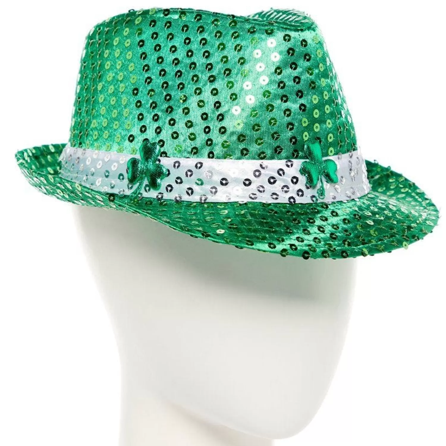 Cheap Party Delights St Patrick's Day Sequin Fedora Hat