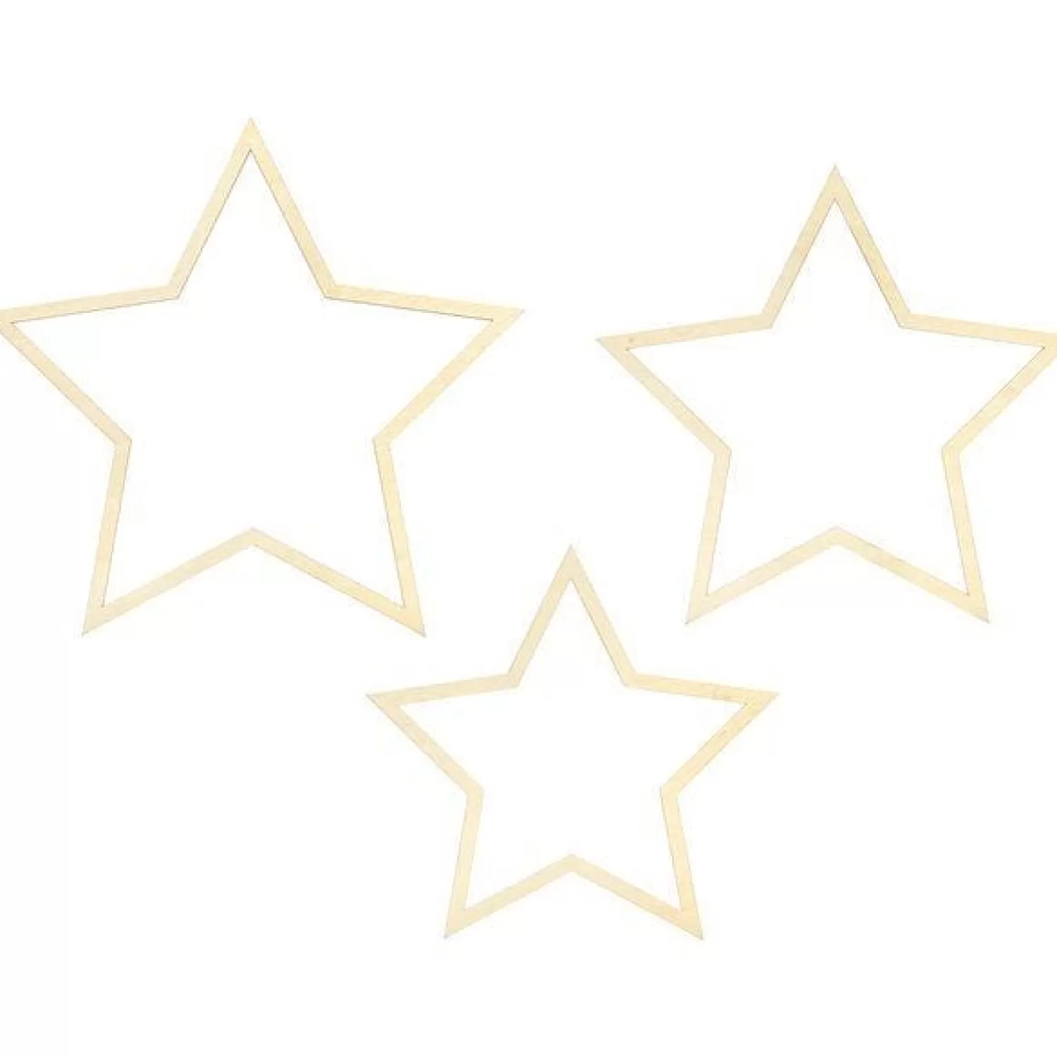 Star Wooden Decorations (3Pk)<Party Delights Best Sale