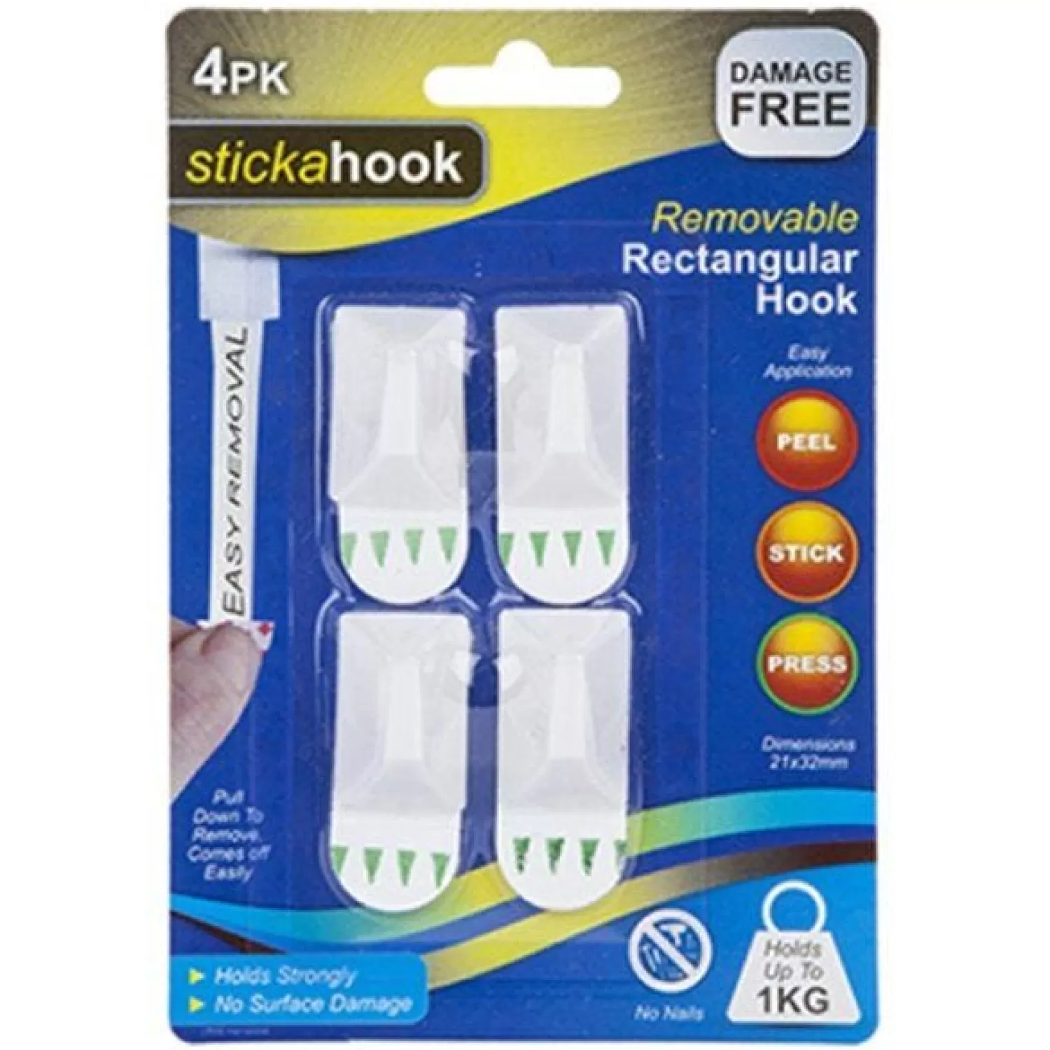 Cheap Party Delights Stickahook - Removable Plastic Hooks (4Pk)