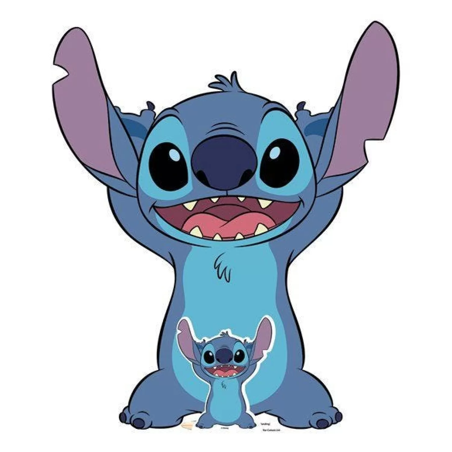 Outlet Party Delights Stitch Blue Cardboard Cutout - 93Cm X 80Cm