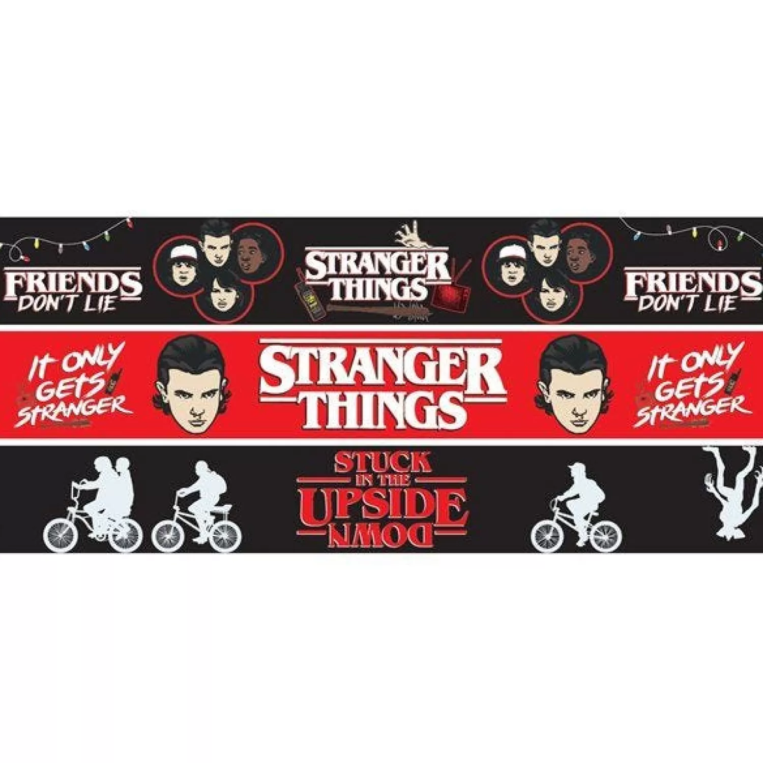 Stranger Things Paper Banners - 1M (3Pk)<Party Delights Sale