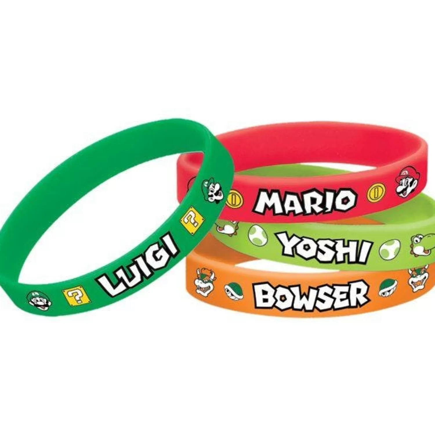 Best Sale Party Delights Super Mario Rubber Bracelets (6Pk)