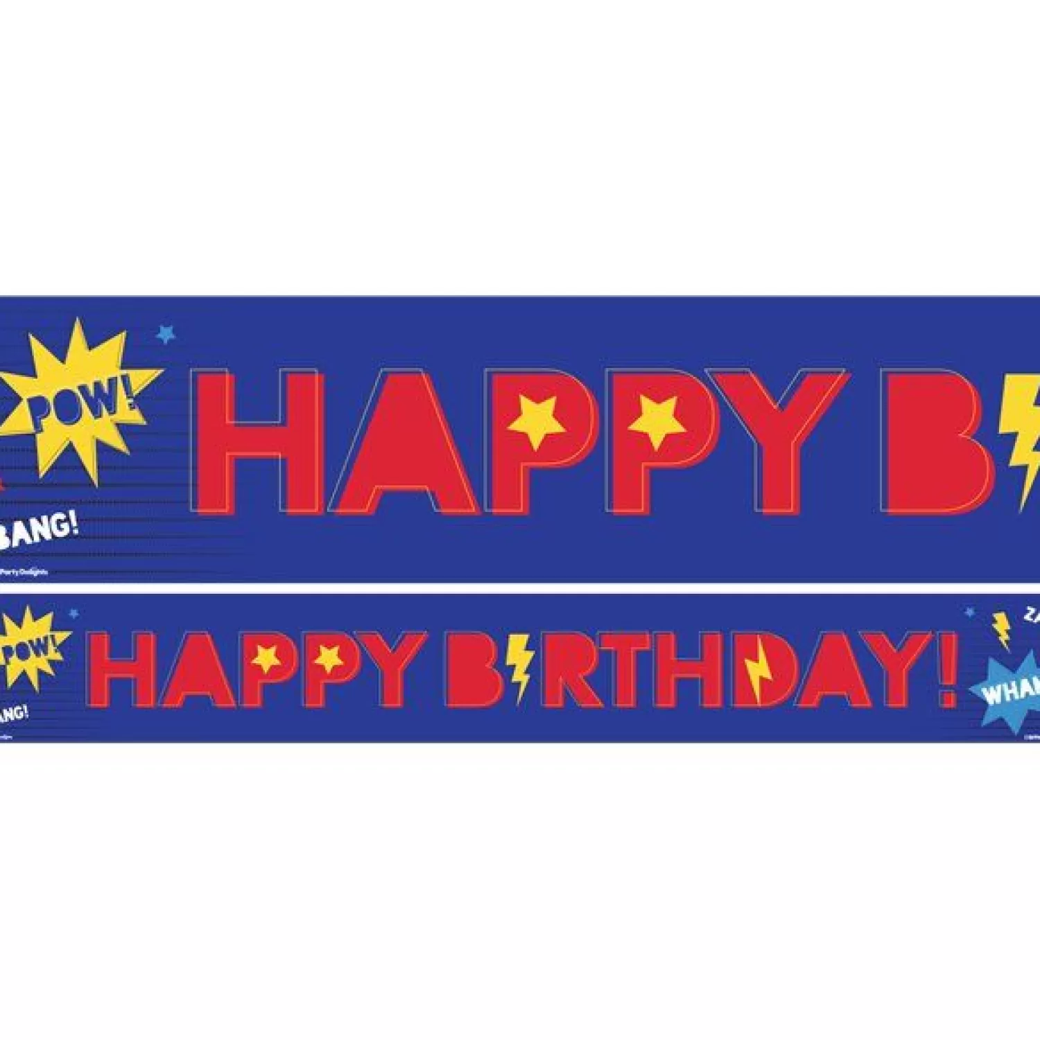 Cheap Party Delights Superhero Paper Birthday Banners (3Pk)