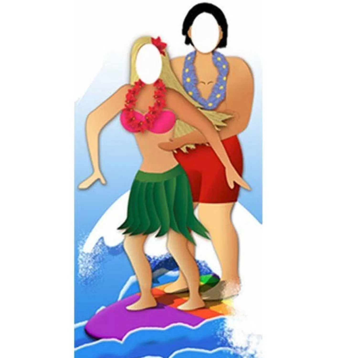 Cheap Party Delights Surfer Couple Stand In Photo Prop - 183Cm X 94Cm