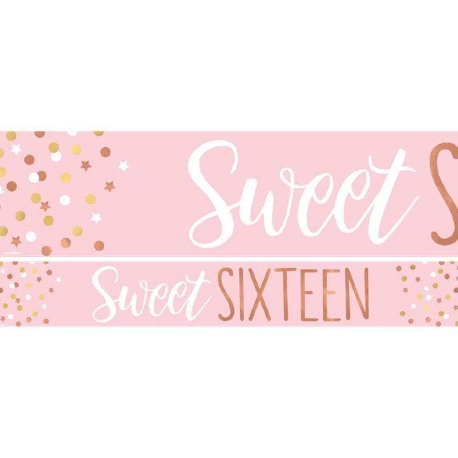 Store Party Delights Sweet Sixteen Paper Banners - 1M (3Pk)