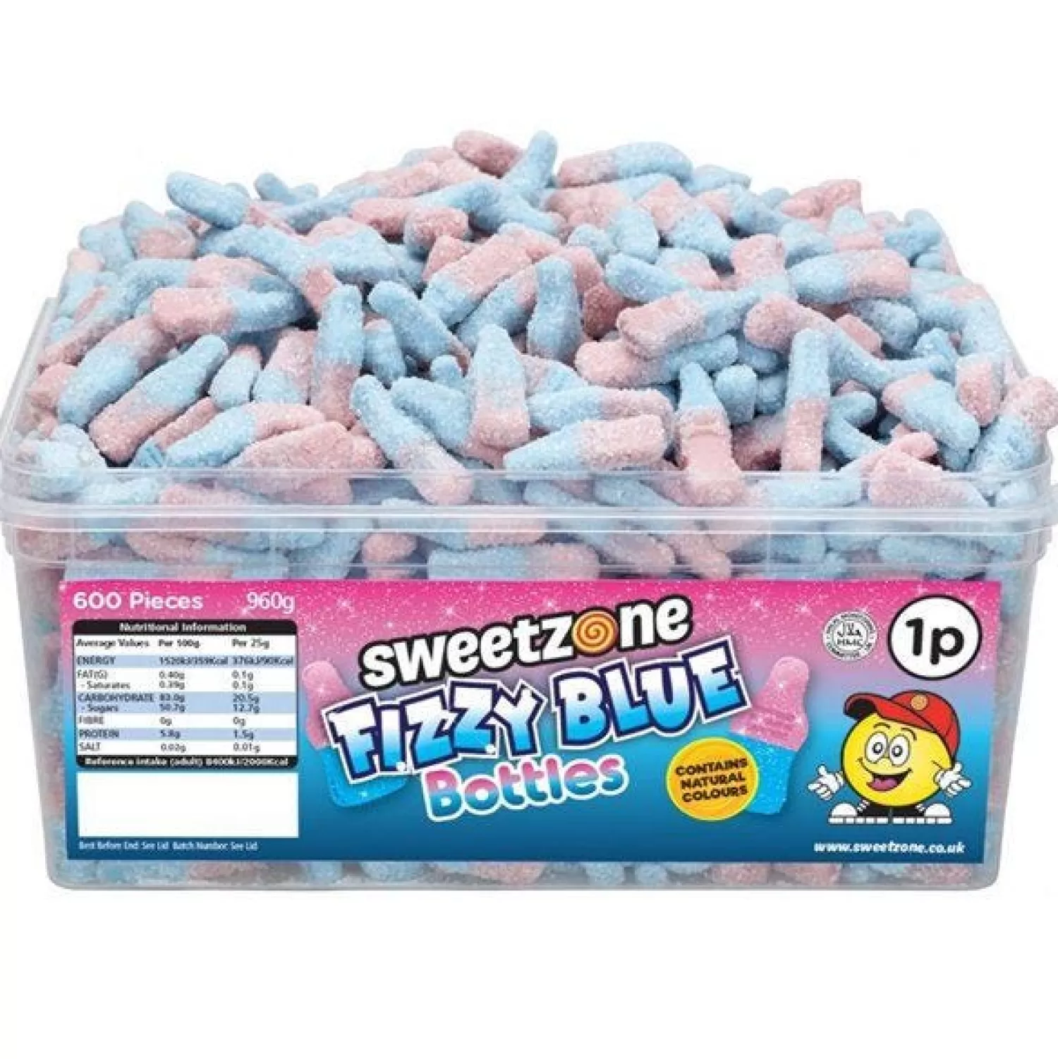 Cheap Party Delights Sweetzone Halal Fizzy Blue Bottles - 960G