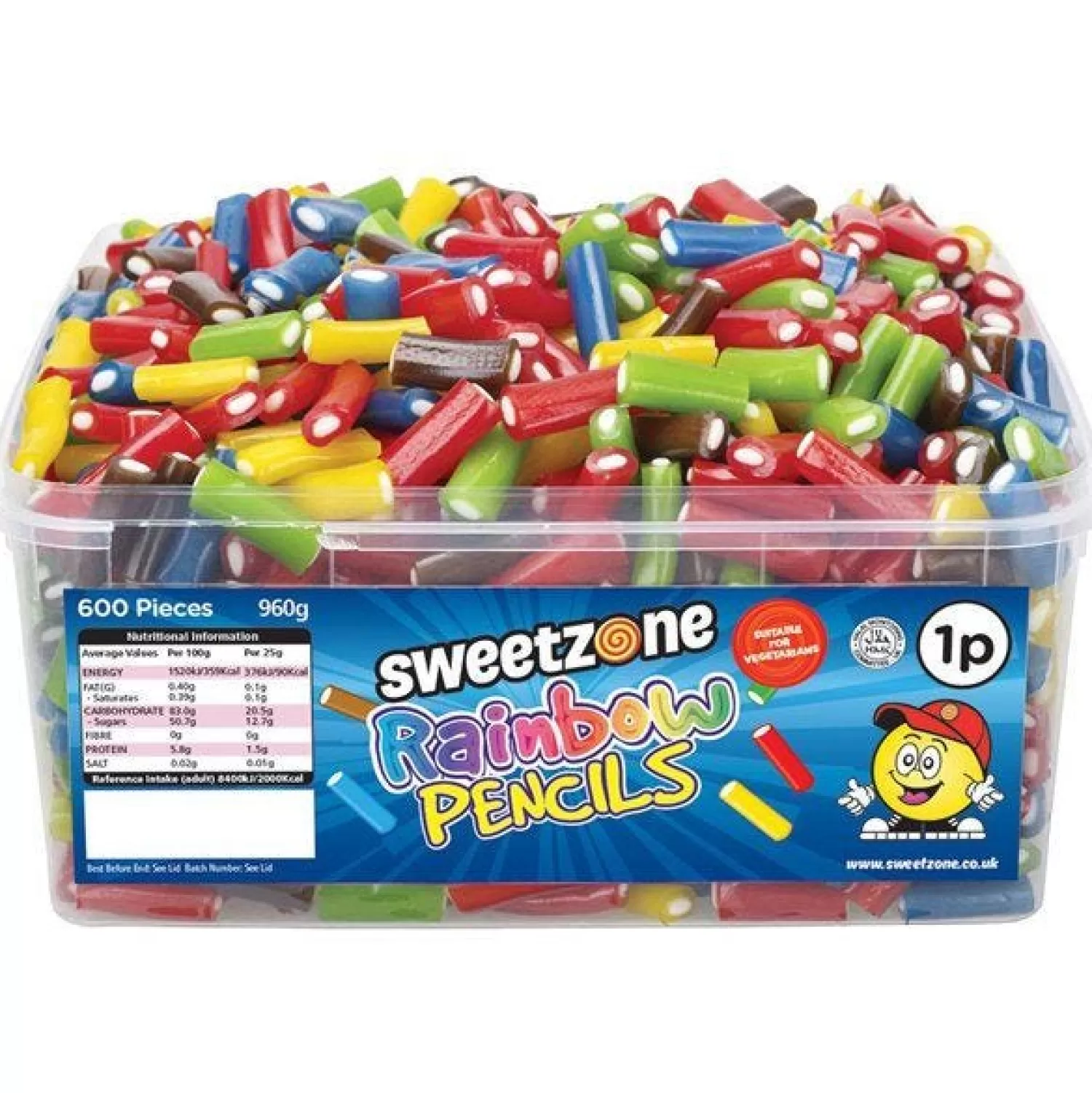 New Party Delights Sweetzone Halal Rainbow Pencils - 960G