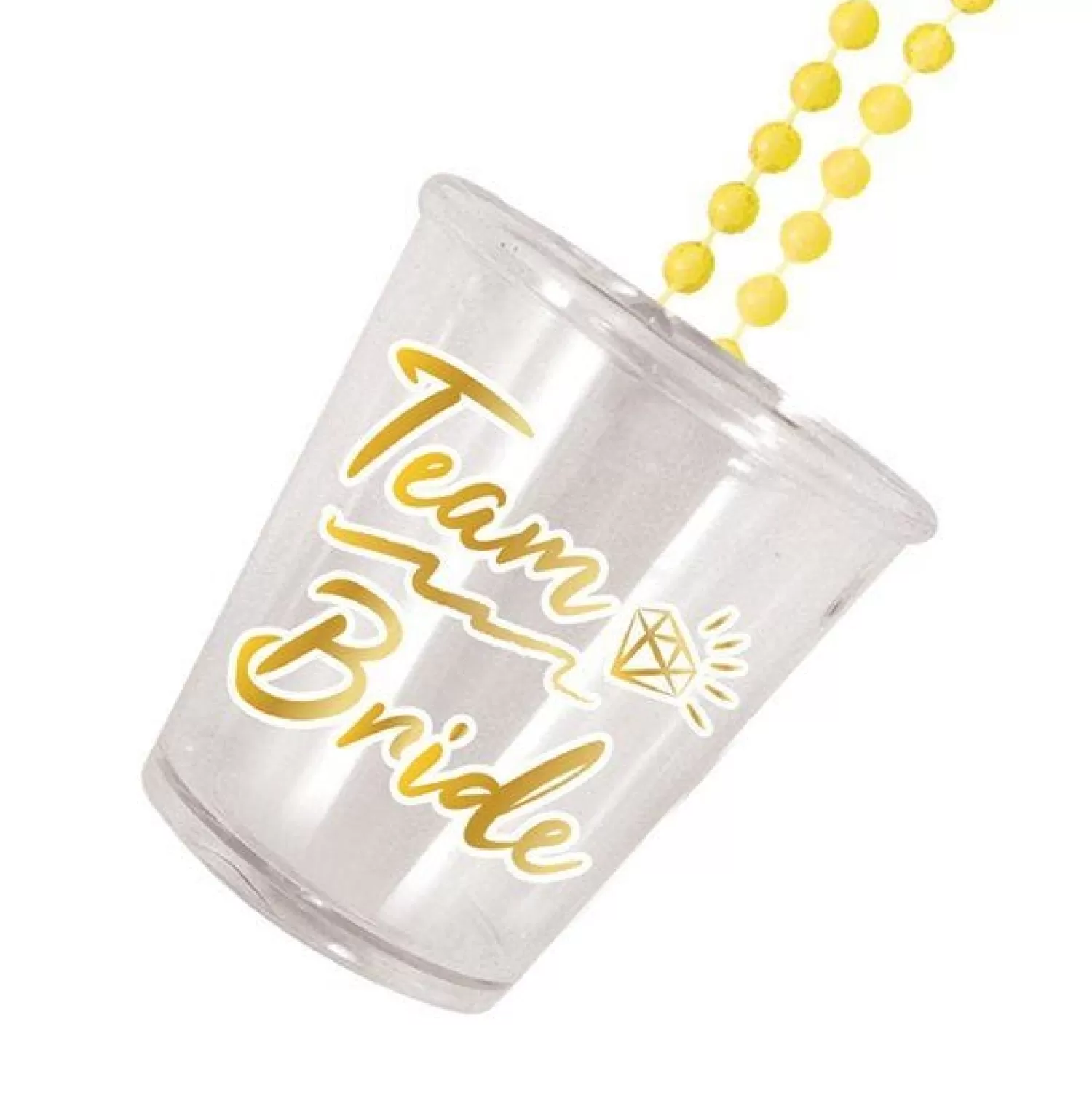 Cheap Party Delights Team Bride Gold Shot Glass Necklace