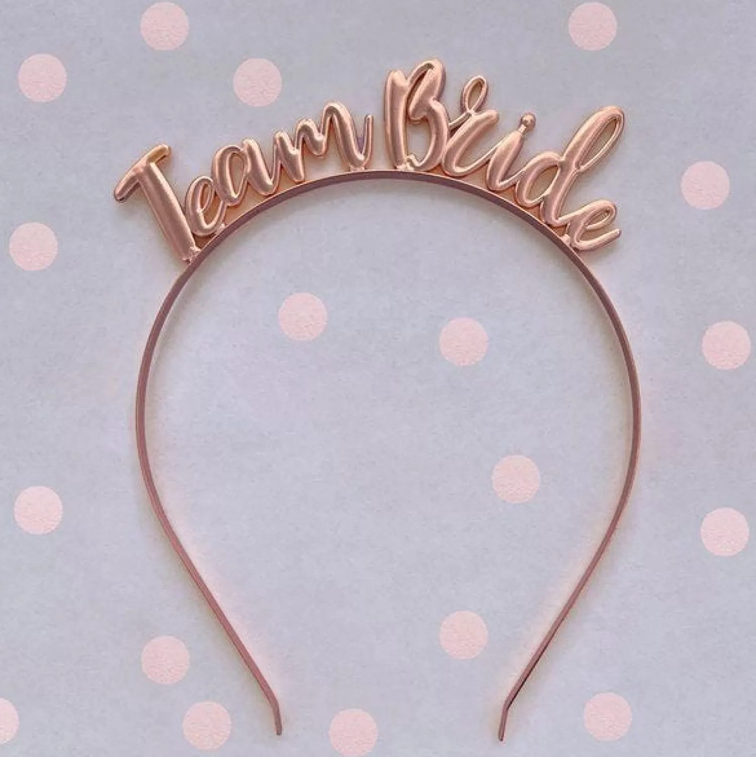 Cheap Party Delights Team Bride Rose Gold Metal Headband