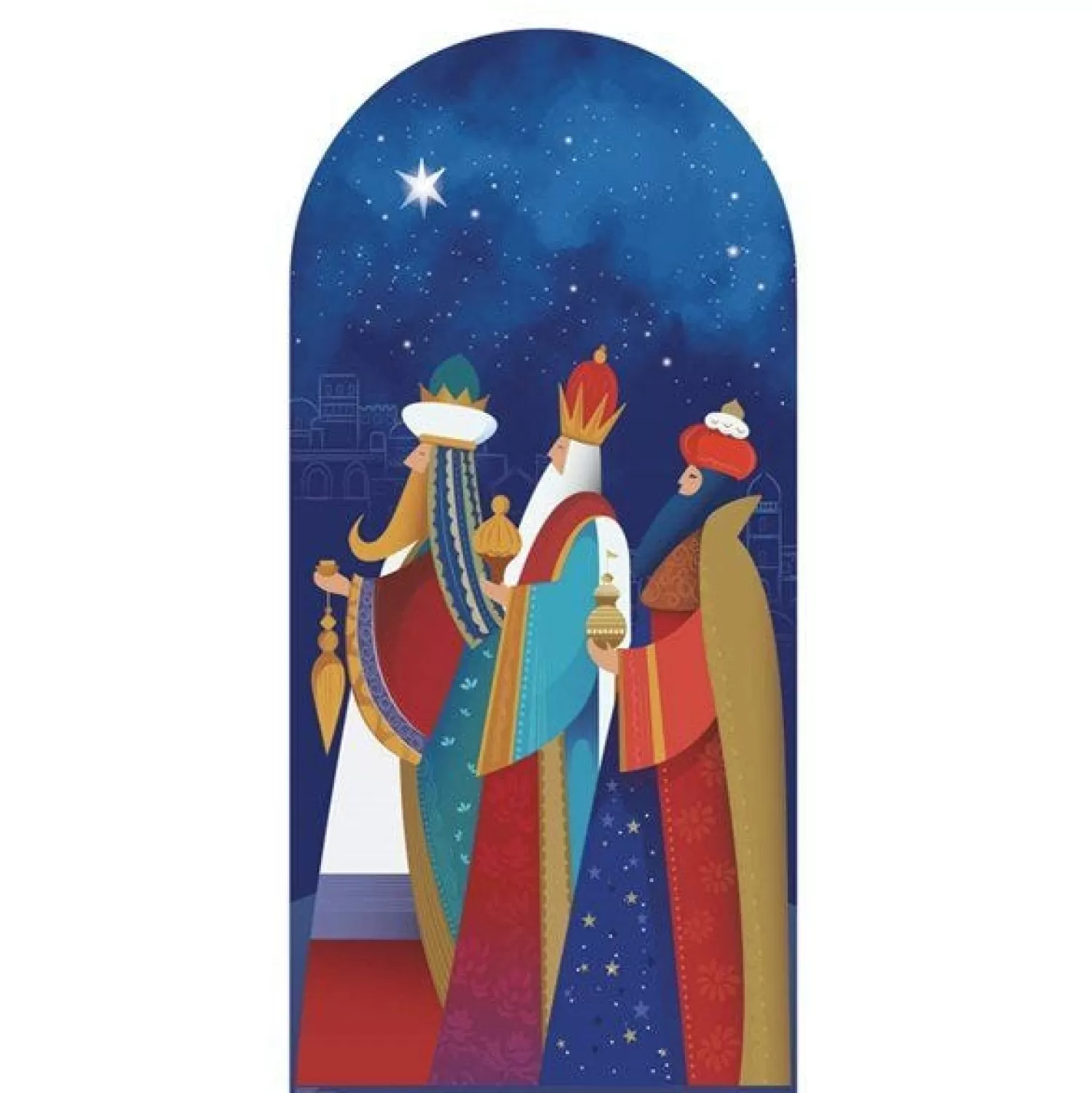 Store Party Delights Three Kings With Gifts Cardboard Cutout - 194Cm X 92Cm