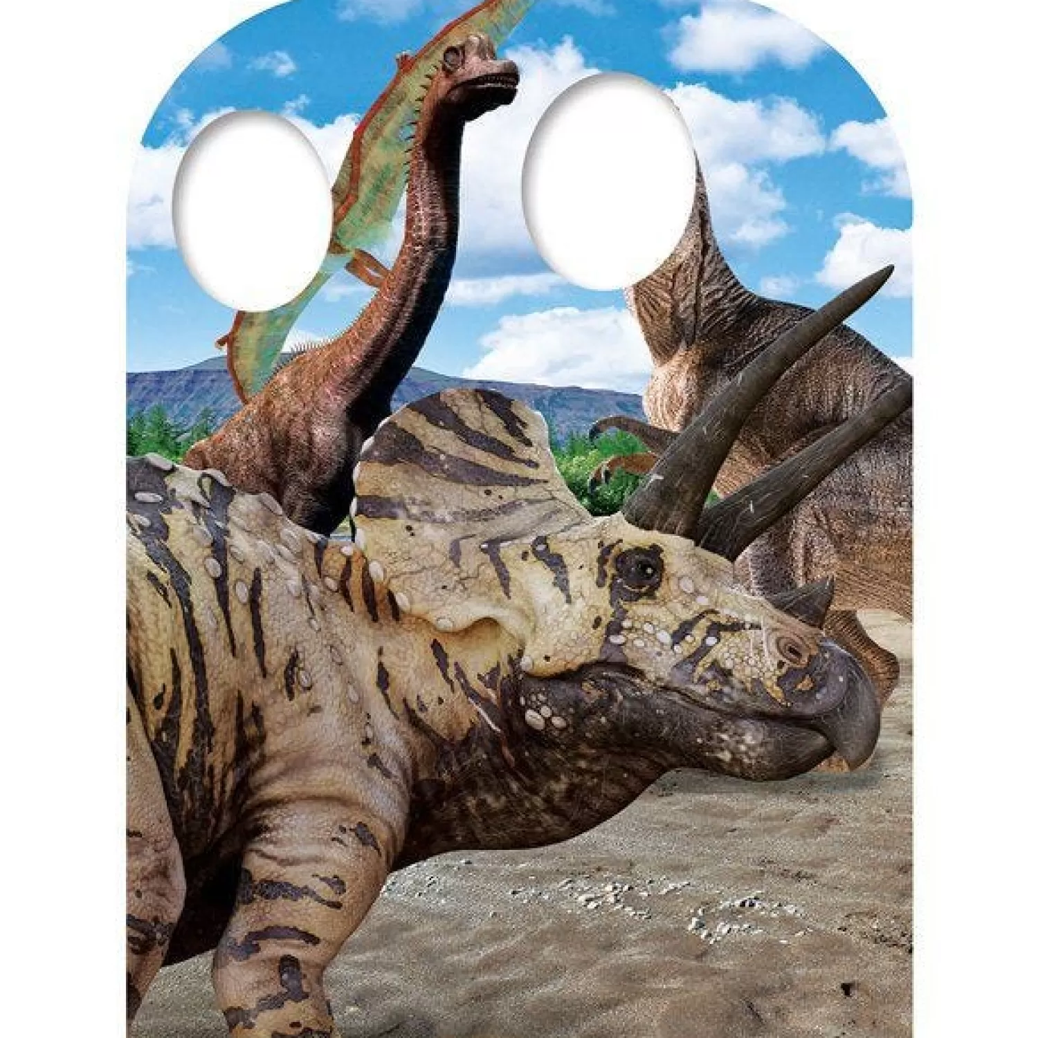 Clearance Party Delights Triceratops Dinosaur Stand-In Cardboard Photo Prop - 131Cm X 95Cm